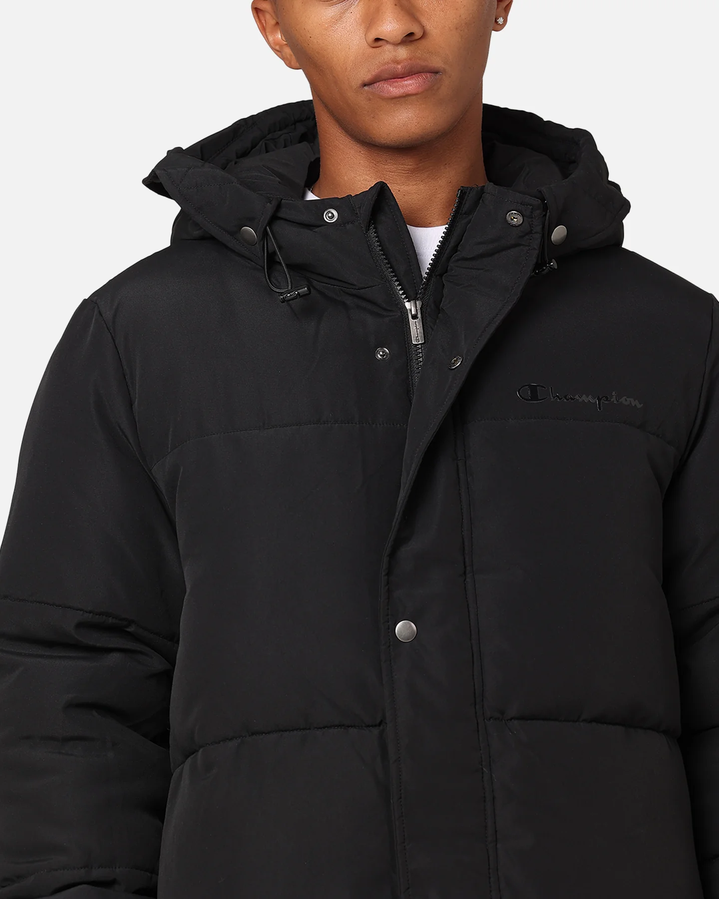 Champion Rochester Long Line Puffer Jacket Black - Image 6