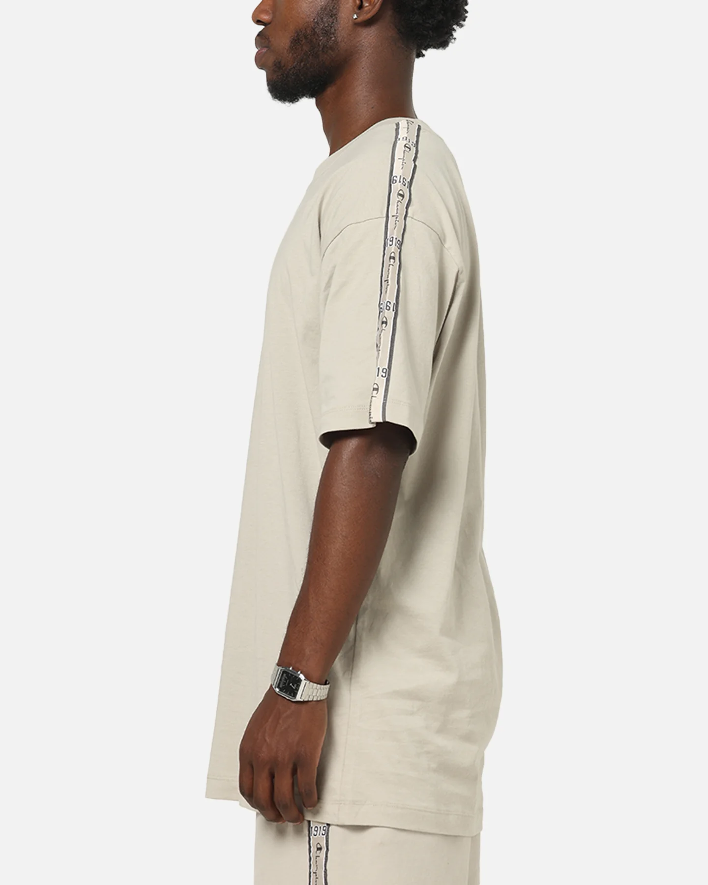 Champion SPS Lux Taping T-Shirt Beige - Image 5