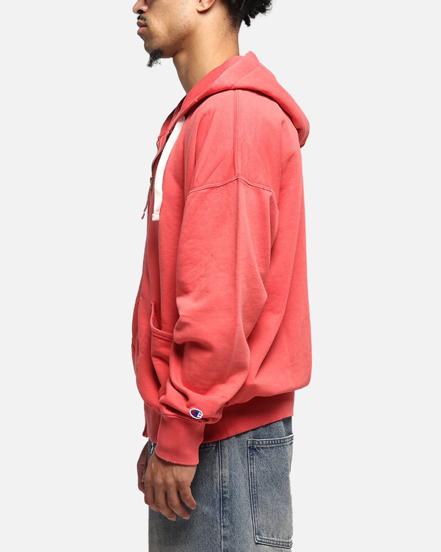 Champion Time Capsule Full Zip-Through Hoodie Red - Image 5