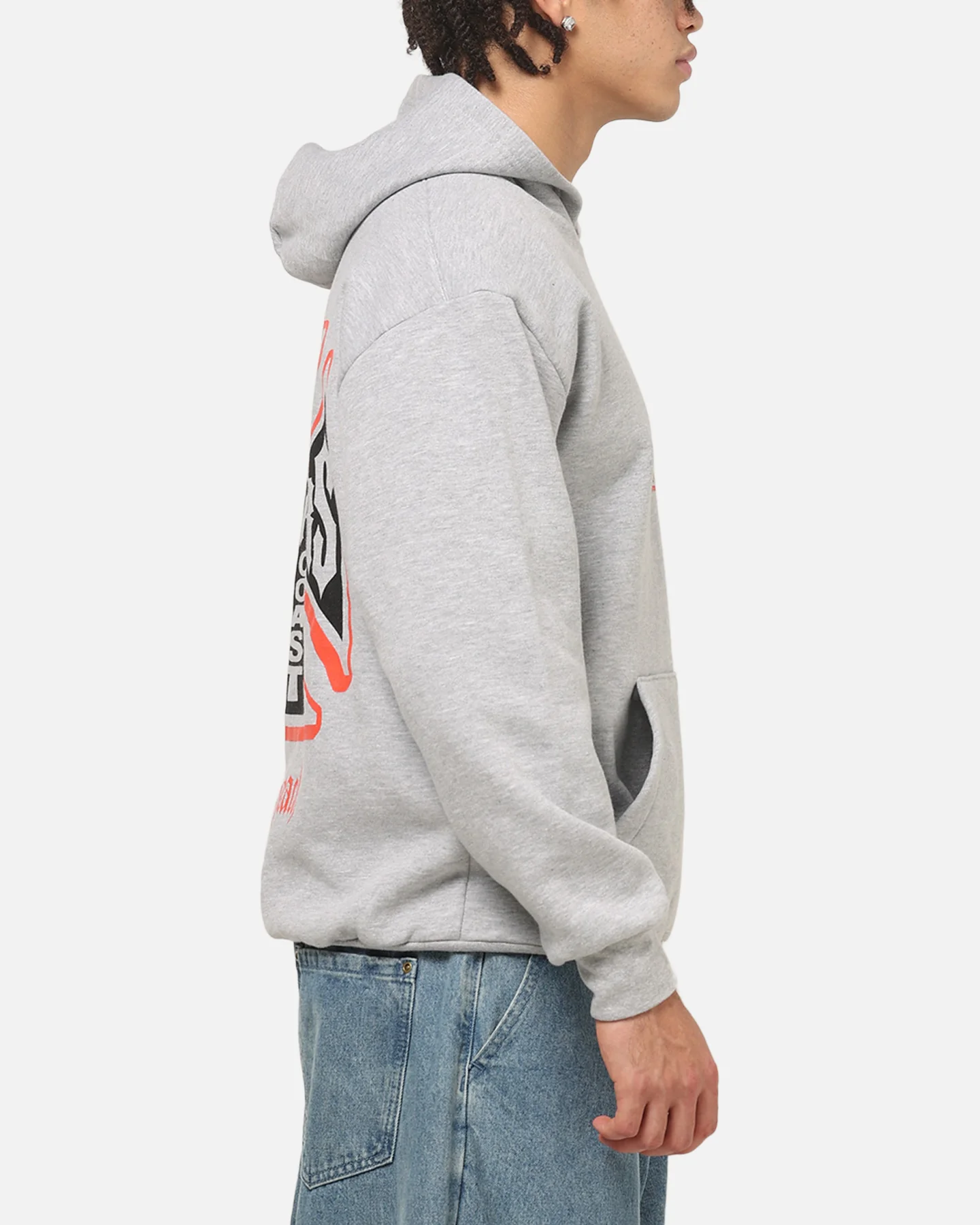West Coast Choppers Choppers Cross Hoodie Grey Marle - Image 5