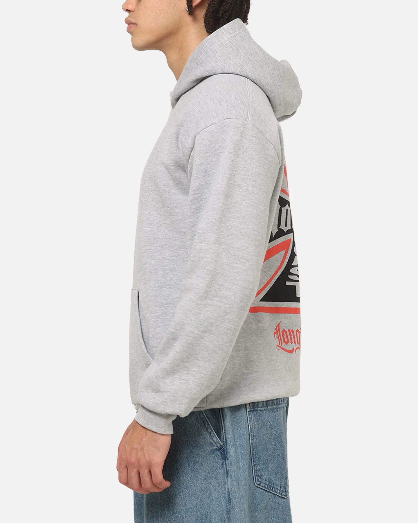 West Coast Choppers Choppers Cross Hoodie Grey Marle - Image 6