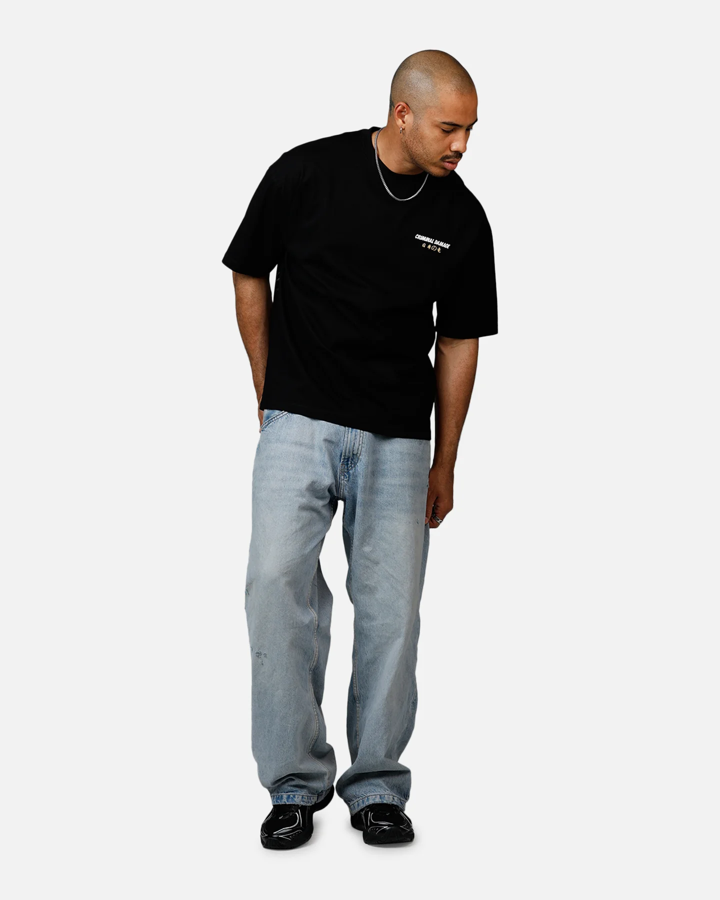 Criminal Damage Dragon Wave T-Shirt Black - Image 3