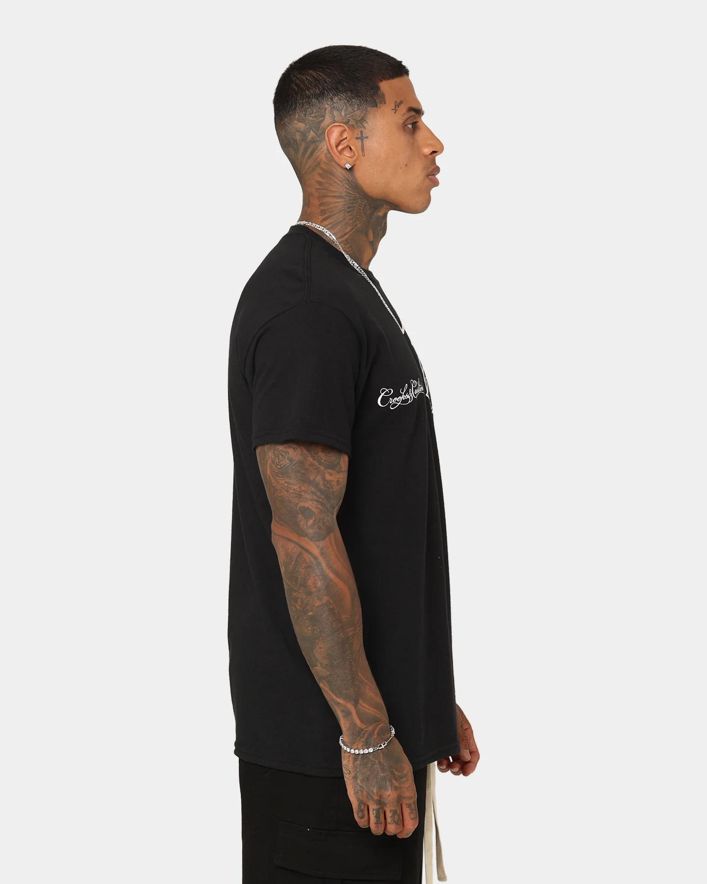 Crooks & Castles Crooks Logo T-Shirt Black - Image 5