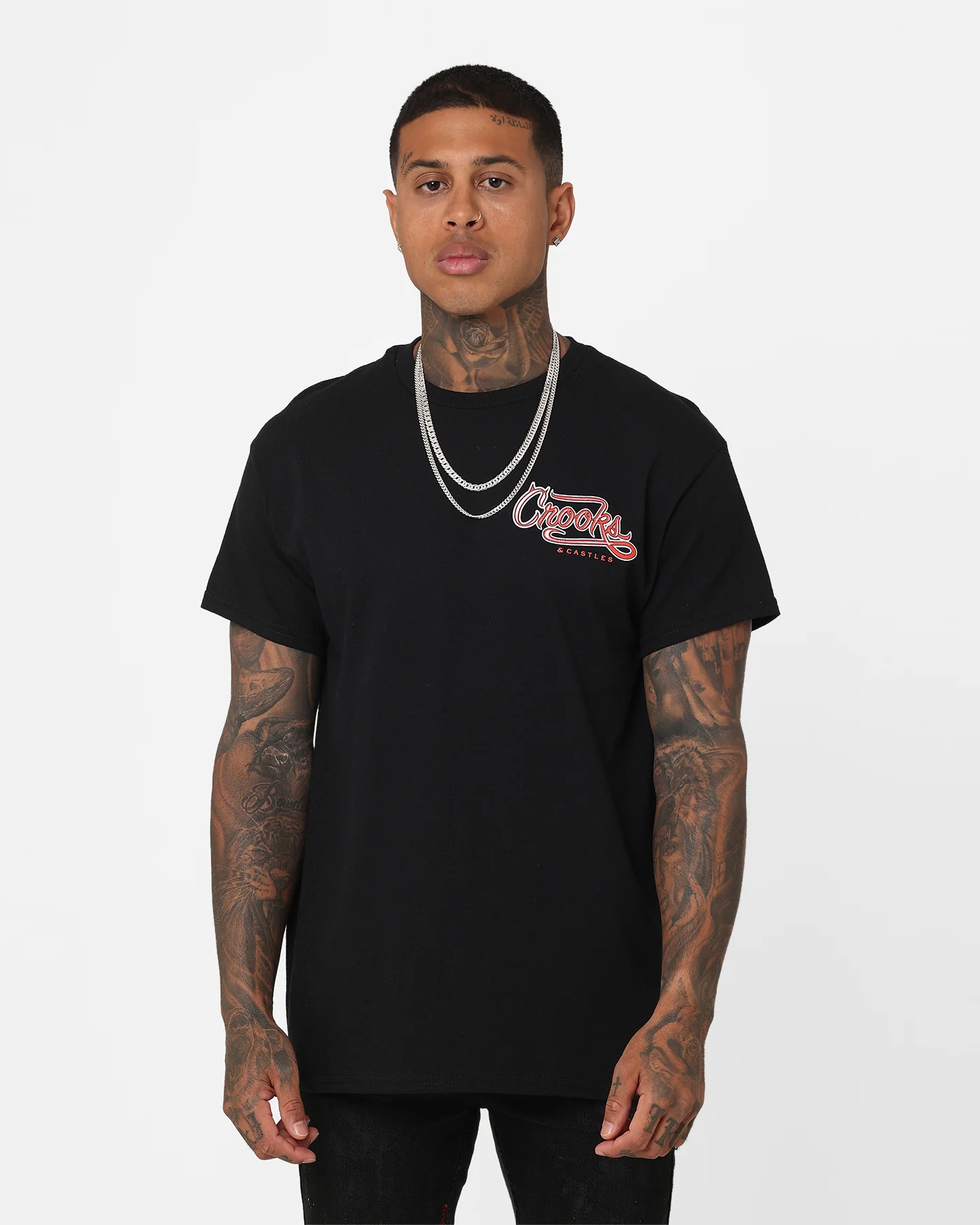 Crooks & Castles Cunning T-Shirt Black - Image 4