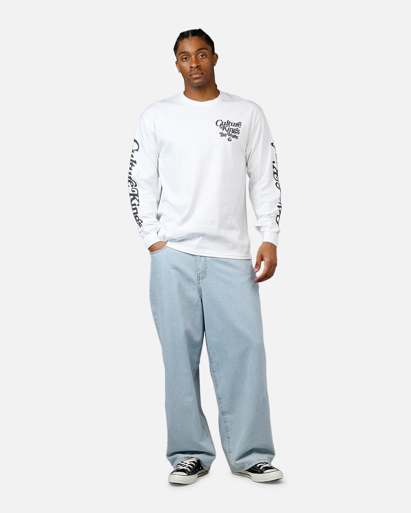 Culture Kiings Las Vegas Long Sleeve T-Shirt White - Image 3