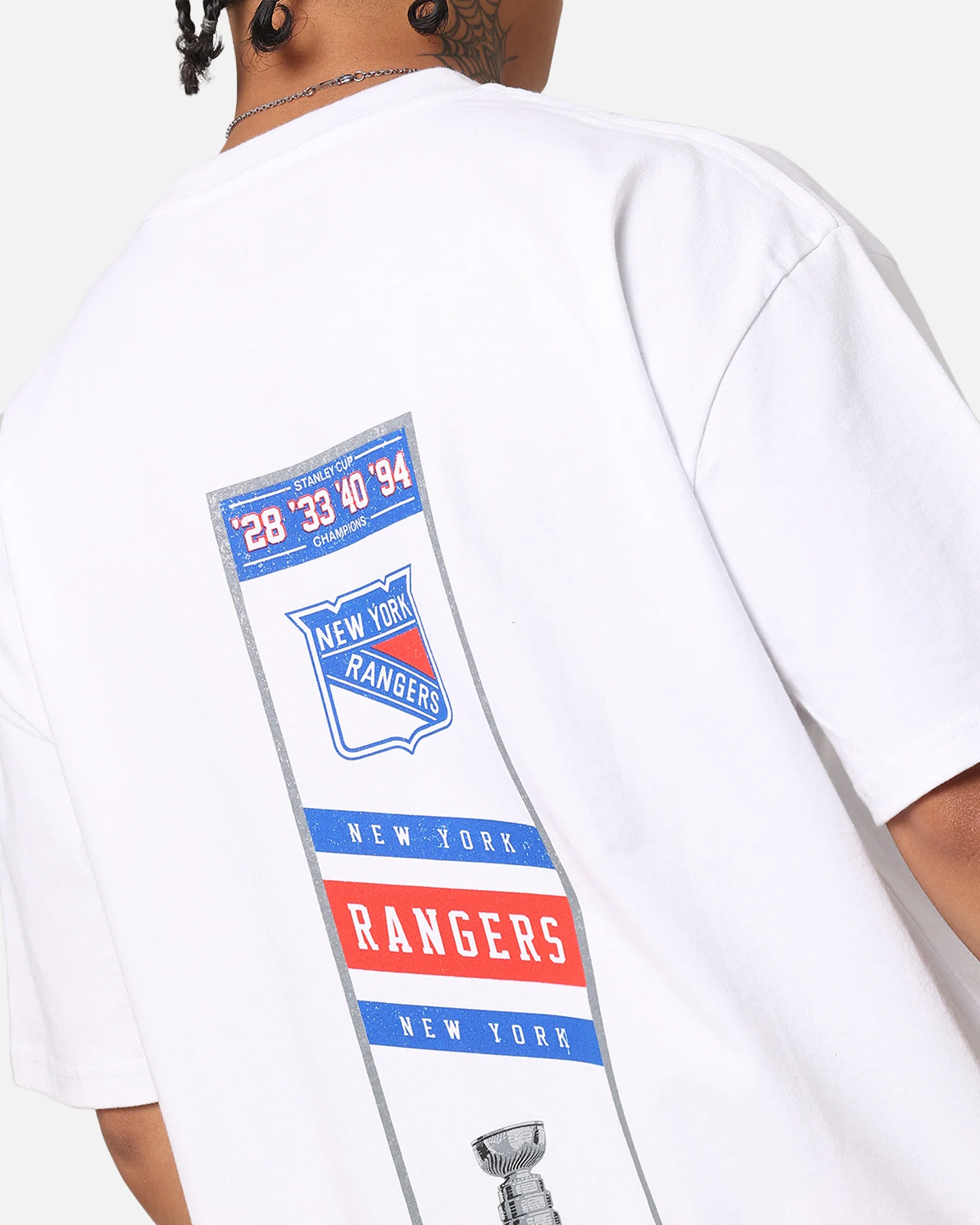 Culture Kings New York Rangers 1994 Cup Heavy T-Shirt White - Image 7