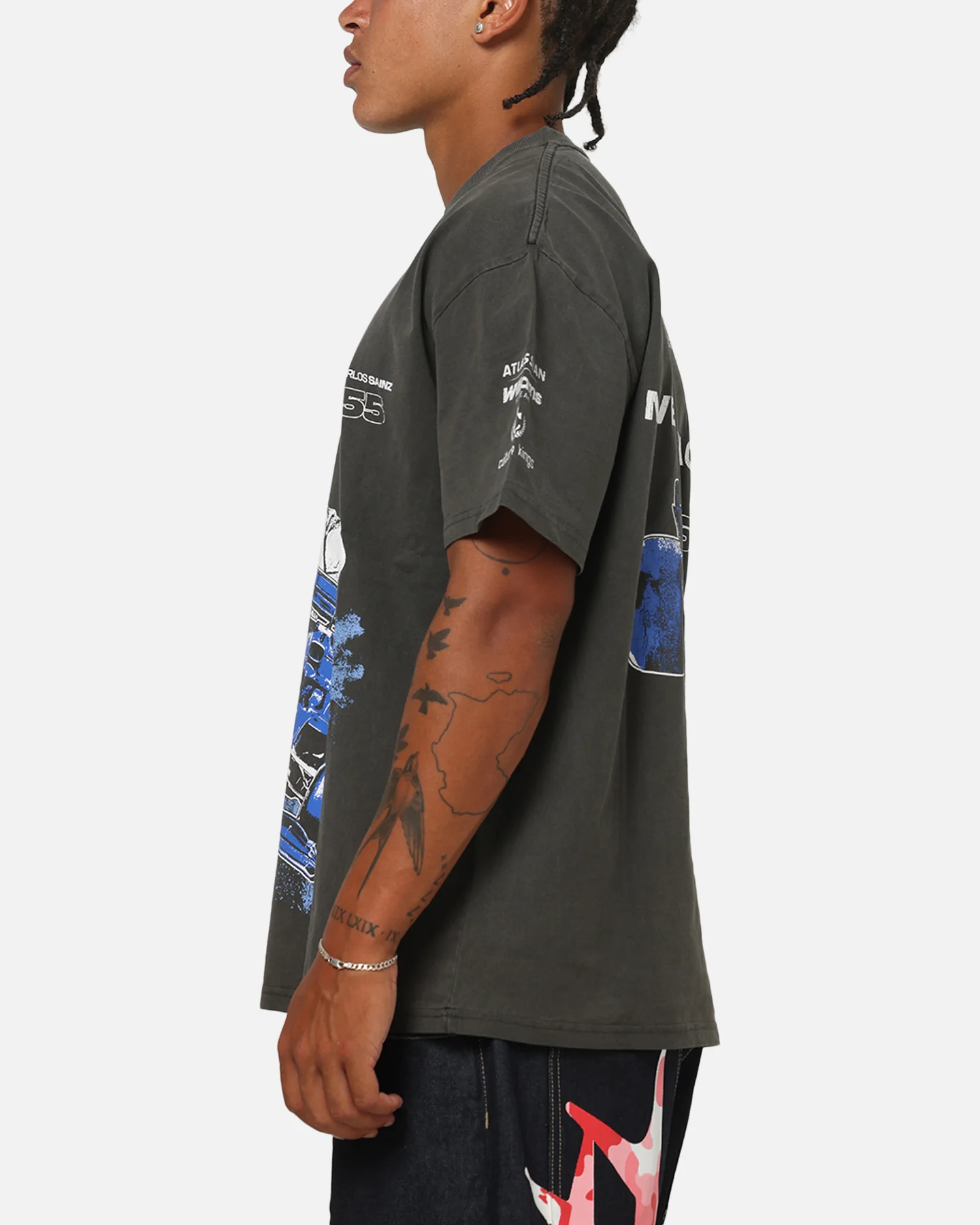 Culture Kings X Atlassian Williams F1 Team Carlos Sainz Jr. Heavy T-Shirt Black Acidwash - Image 6