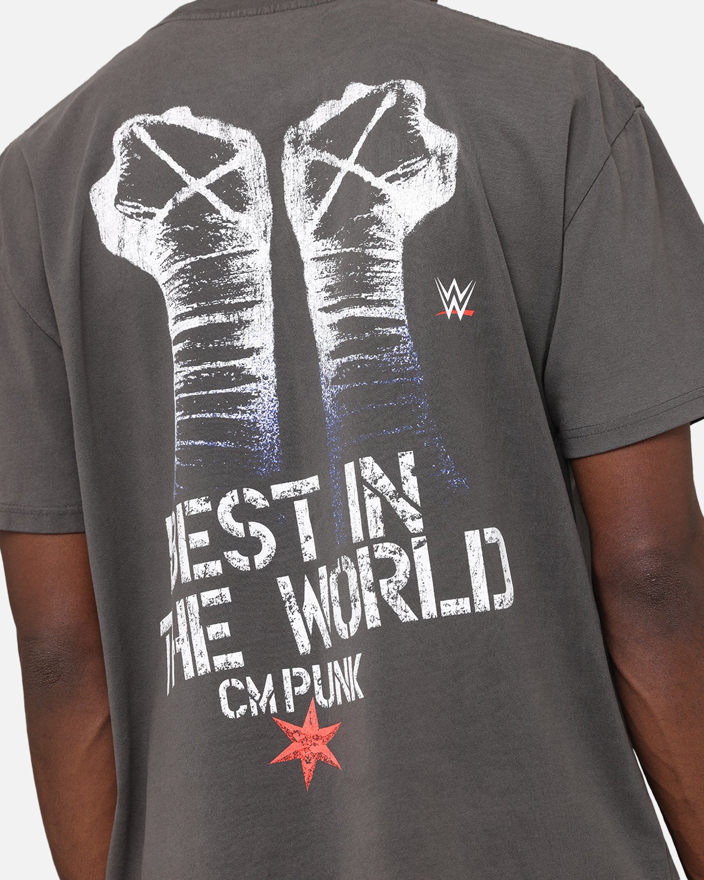 Culture Kings X WWE CM Punk Heavyweight T-Shirt Black Wash - Image 8