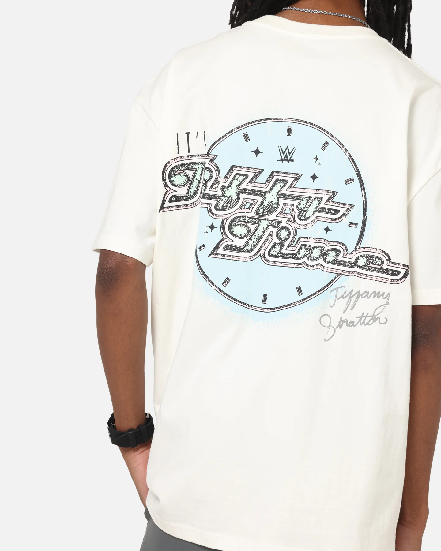 Culture Kings X WWE Tiffany Stratton Summer Slam Heavy T-Shirt Off White - Image 8