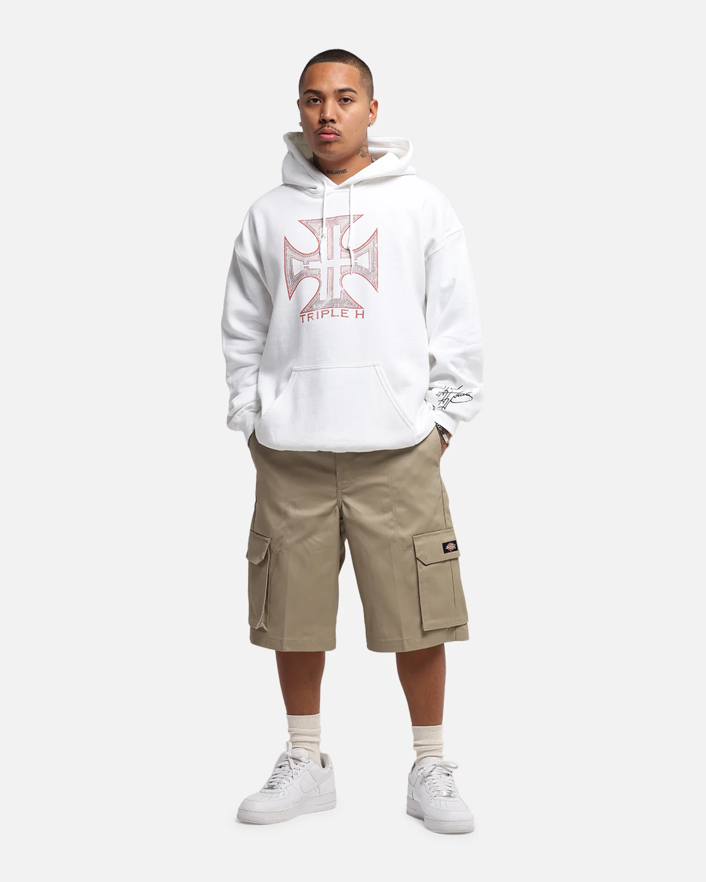 Culture Kings X WWE Triple H Wrestlemania XLI Premium Hoodie White - Image 4