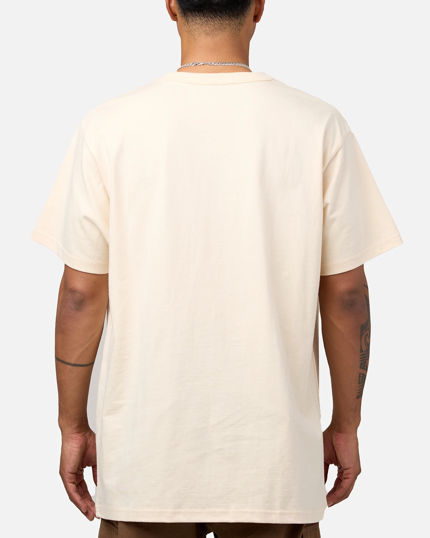 Daniel Patrick Surplus Logo T-Shirt Cream/Black - Image 2