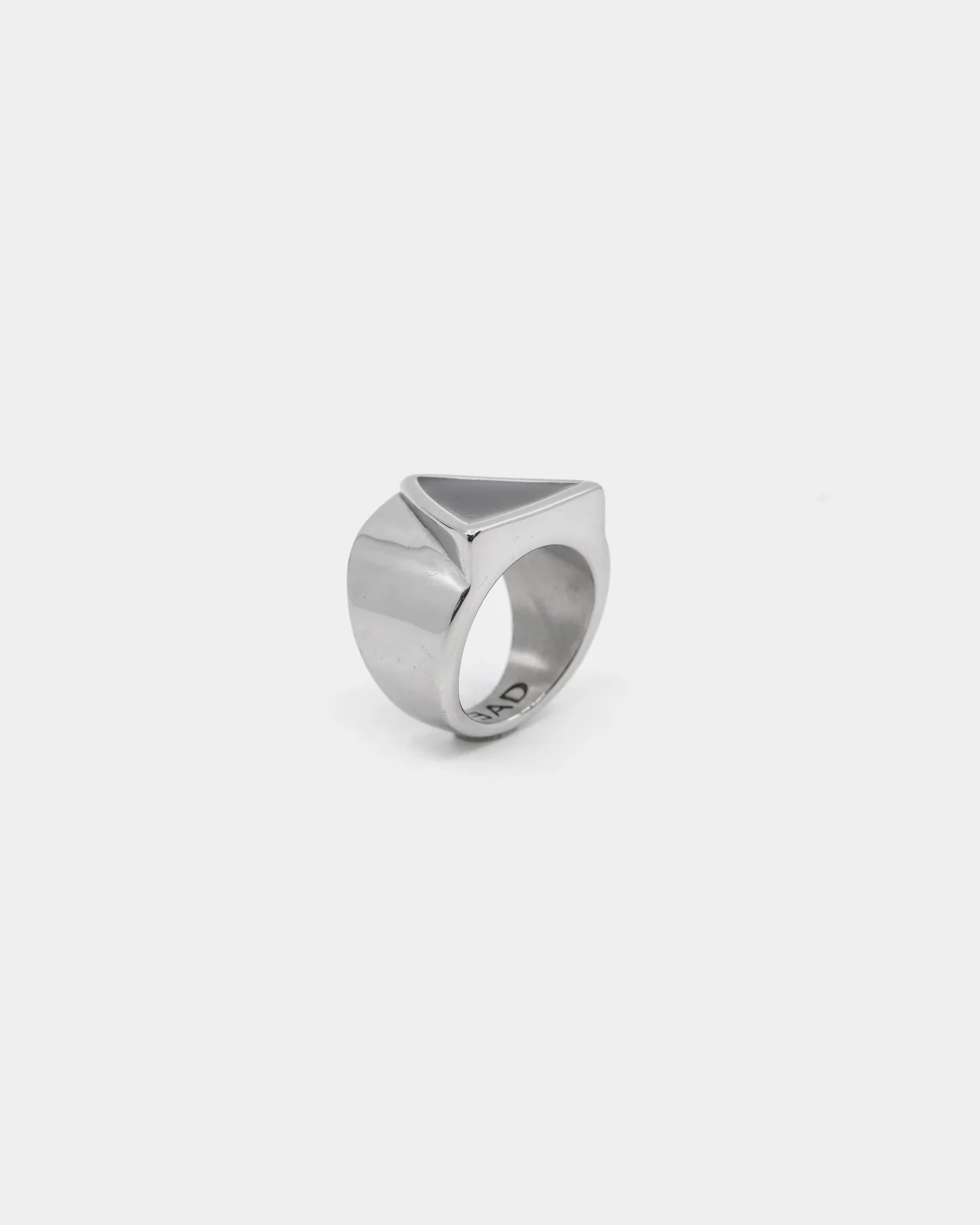 Dead Studios Men's Tri Stone Ring Stainless Steel/Black - Image 4