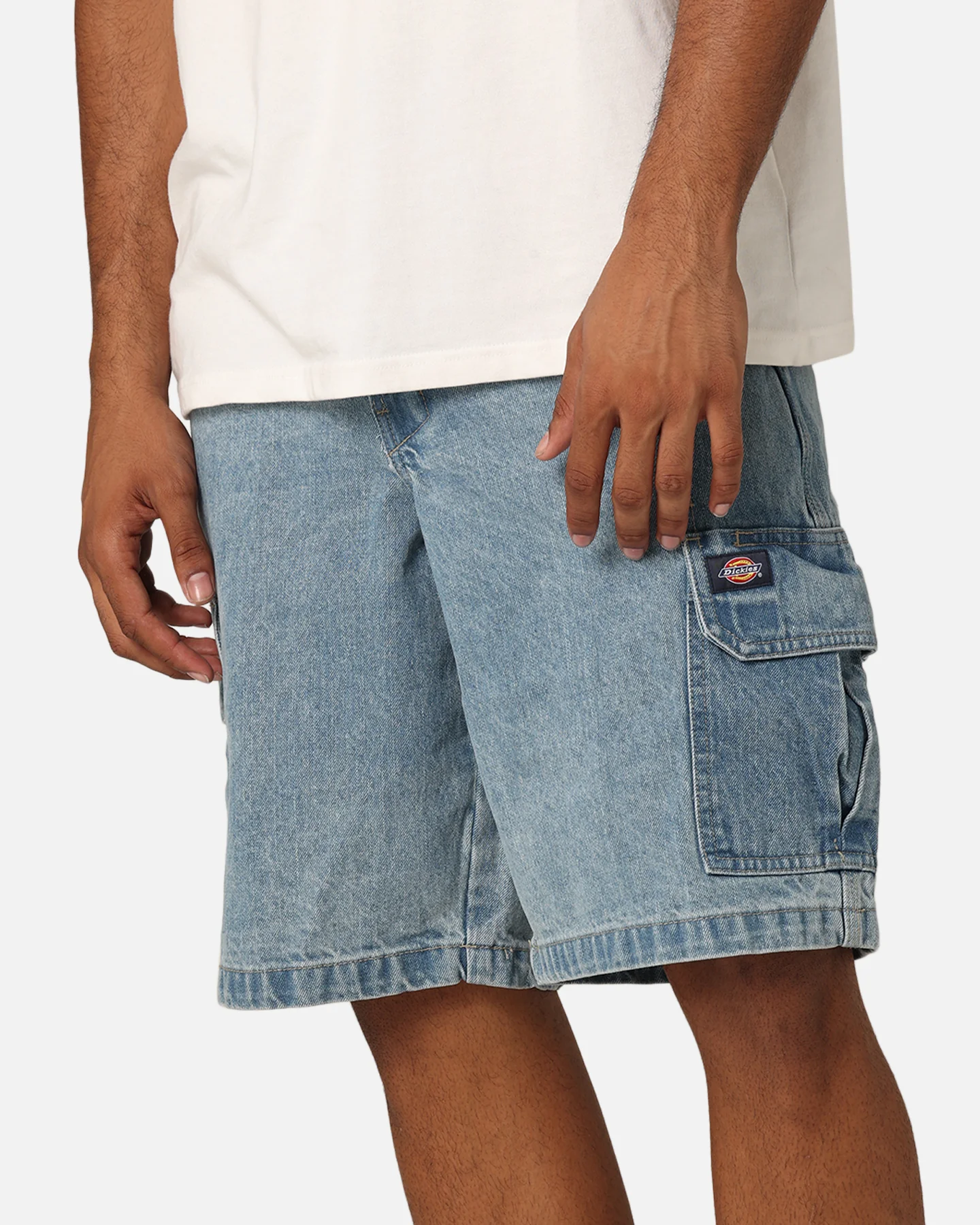 Dickies 42283 Denim Cargo Shorts Stone Washed Indigo - Image 4