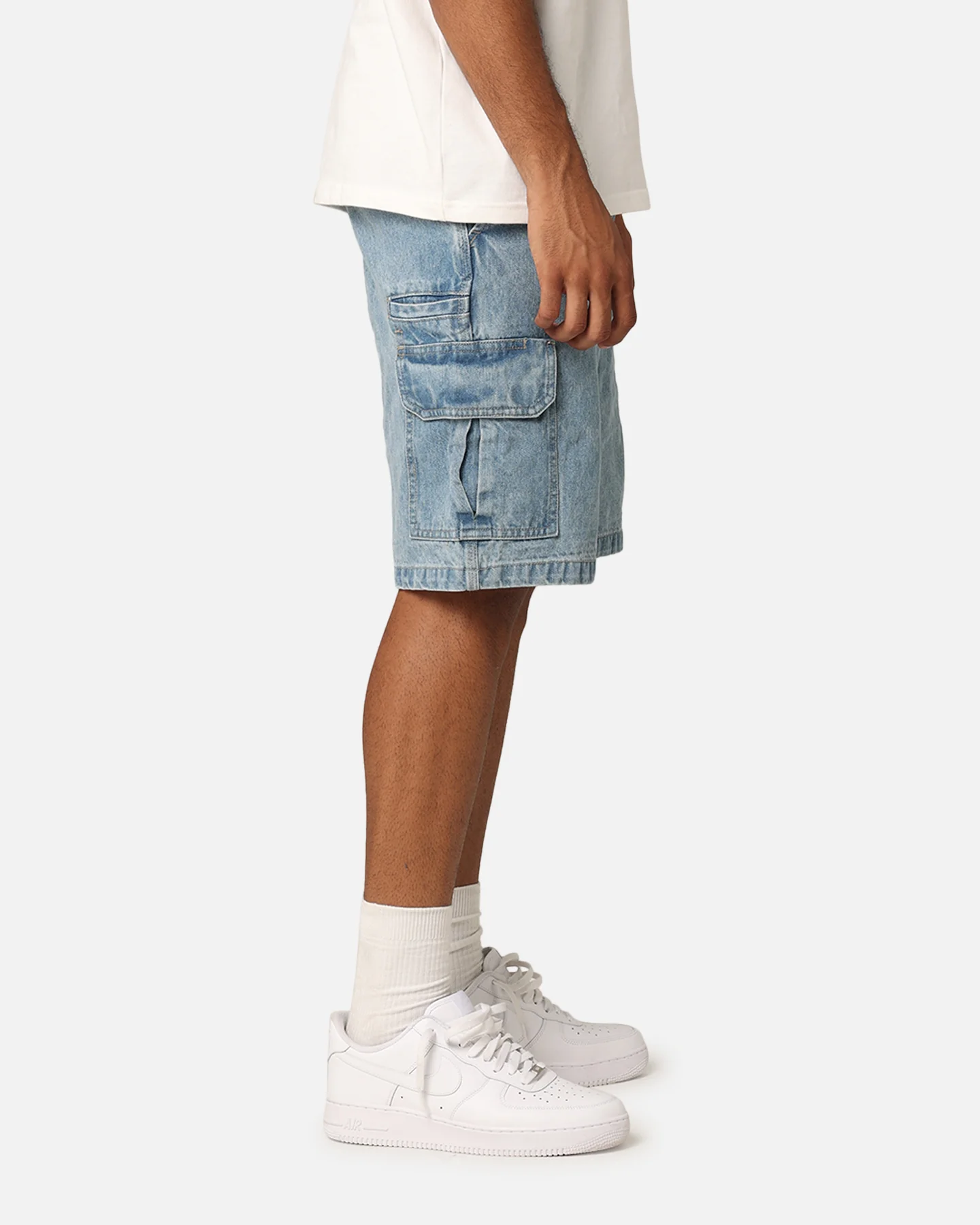 Dickies 42283 Denim Cargo Shorts Stone Washed Indigo - Image 5