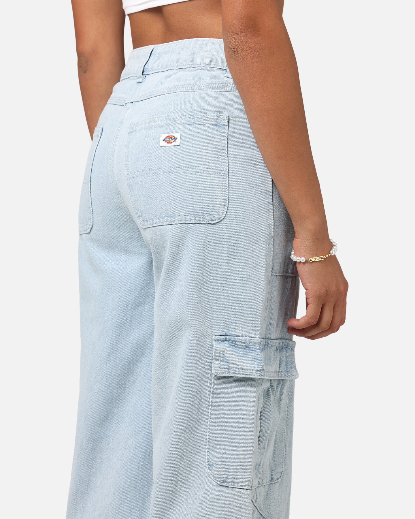 Dickies Women's Voss Light Denim Jeans Sky Blue - Image 3