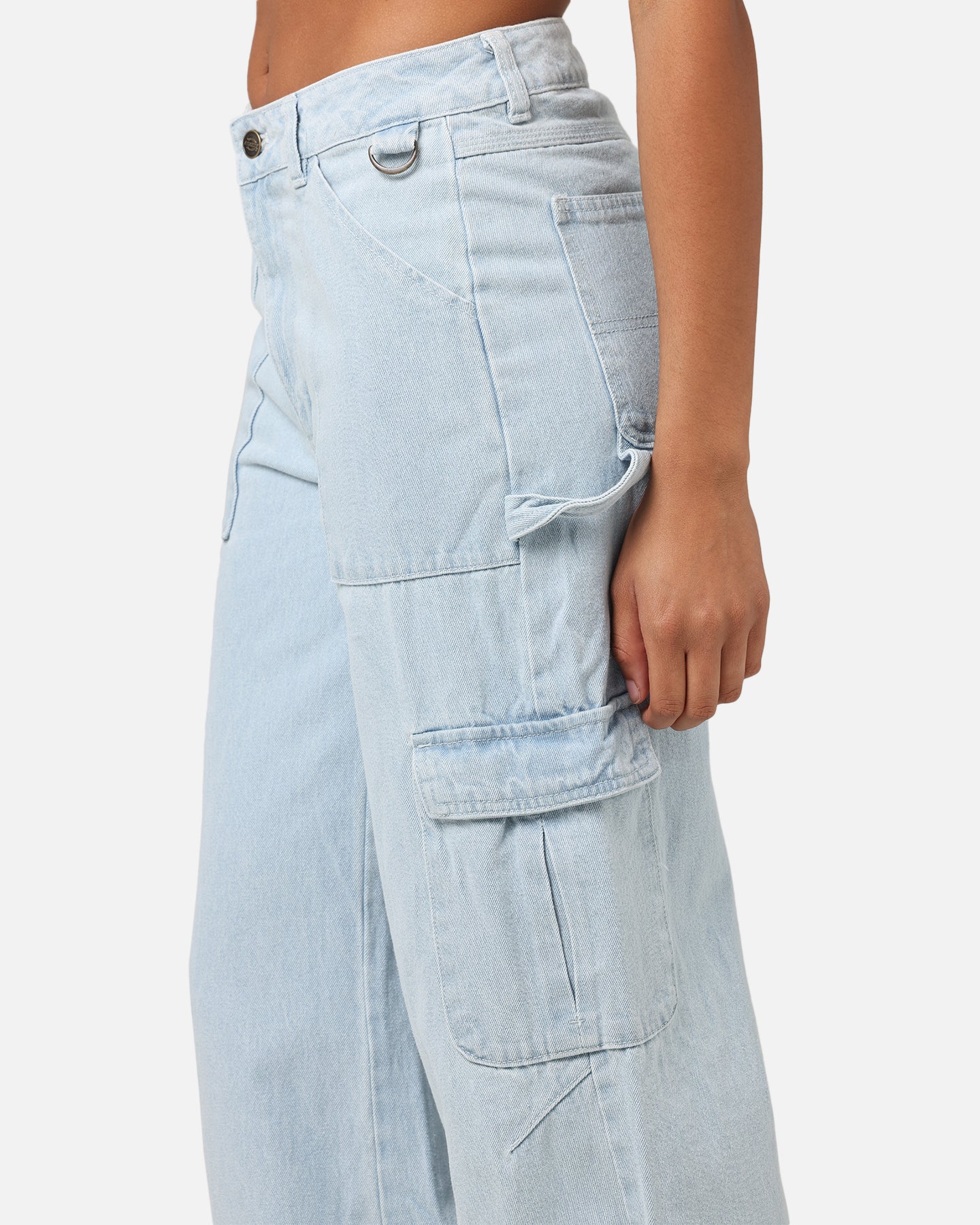 Dickies Women's Voss Light Denim Jeans Sky Blue - Image 4