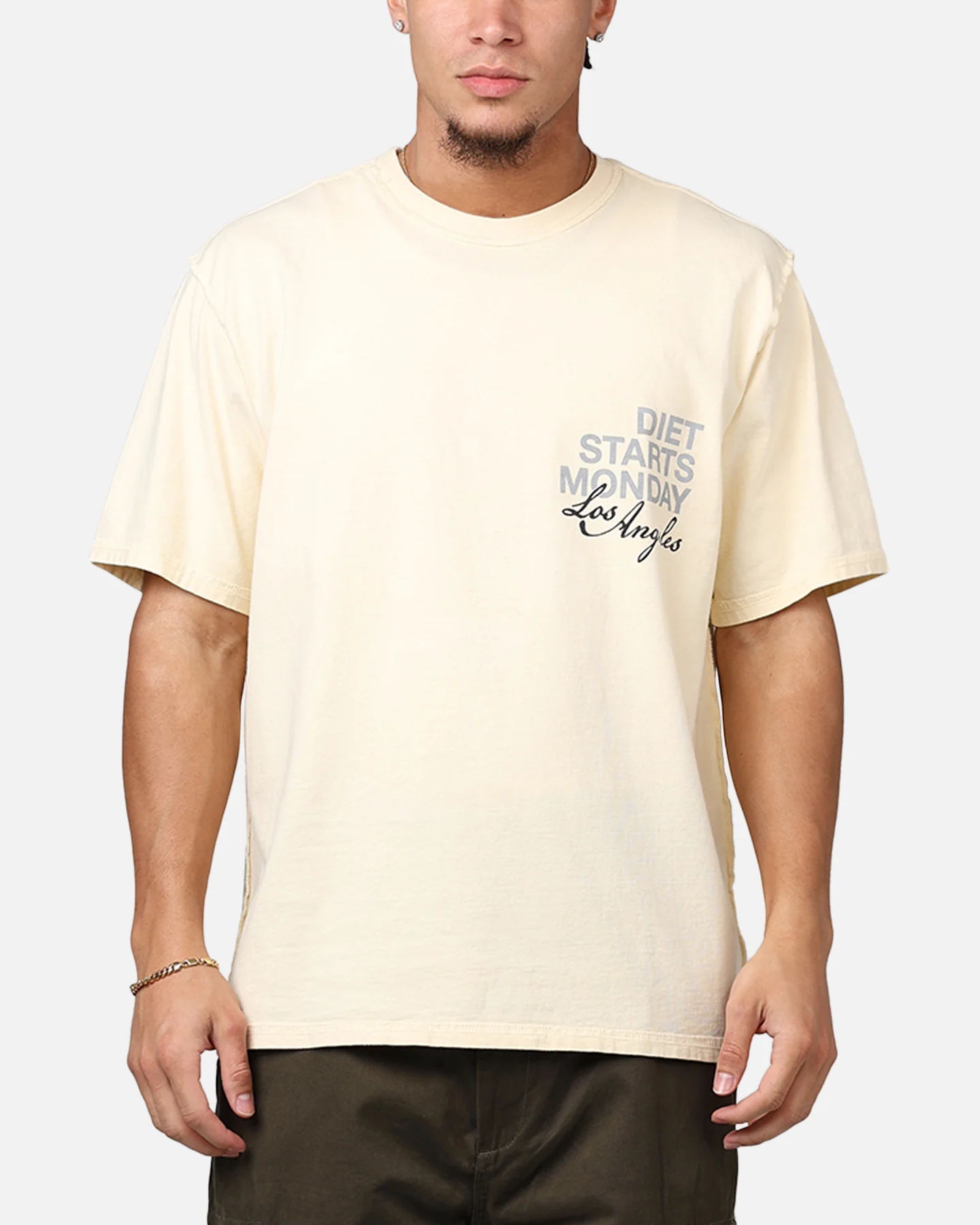 Diet Starts Monday Los Angeles T-Shirt Cream - Image 2