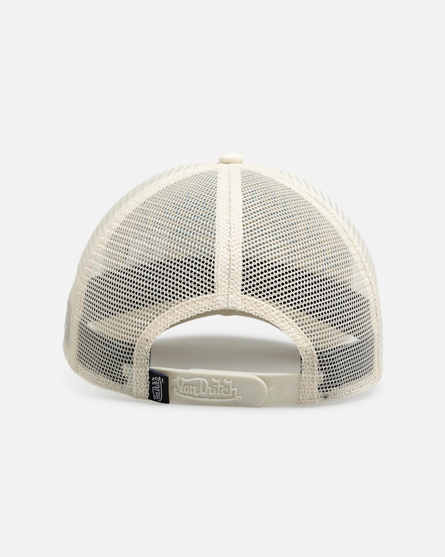 Von Dutch Distressed Trucker Snapback Ecru/Light Blue - Image 2