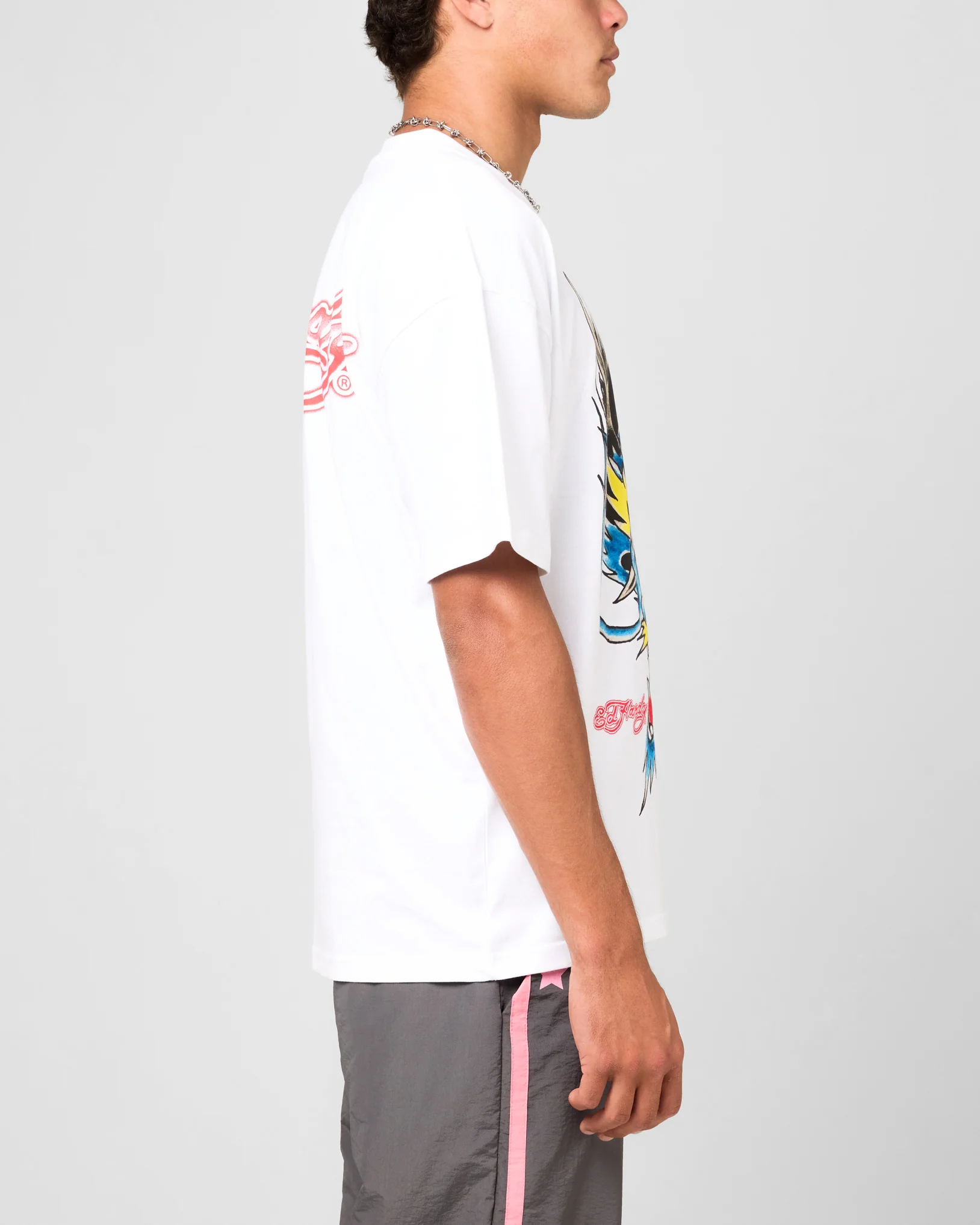 Ed Hardy Blue Dragon T-Shirt White - Image 6