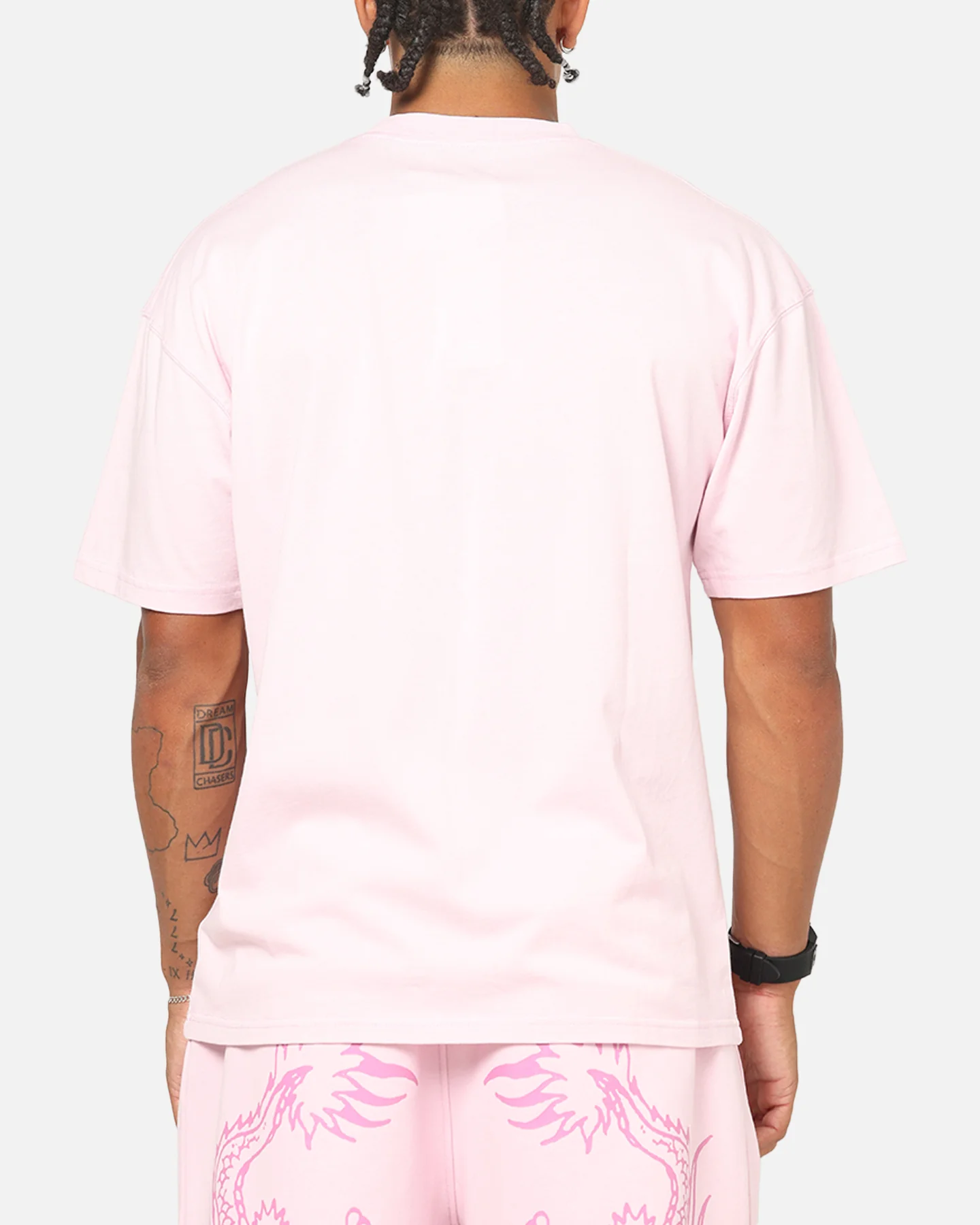 Ed Hardy Double Dragon Applique T-Shirt Pink - Image 3