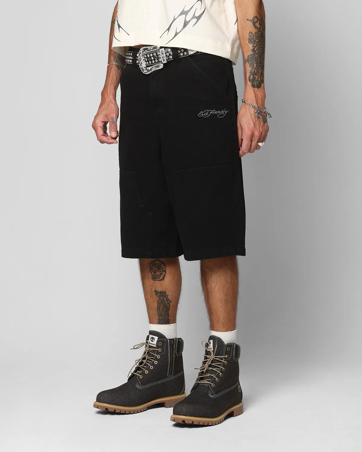 Ed Hardy Dragon Jorts Black - Image 6