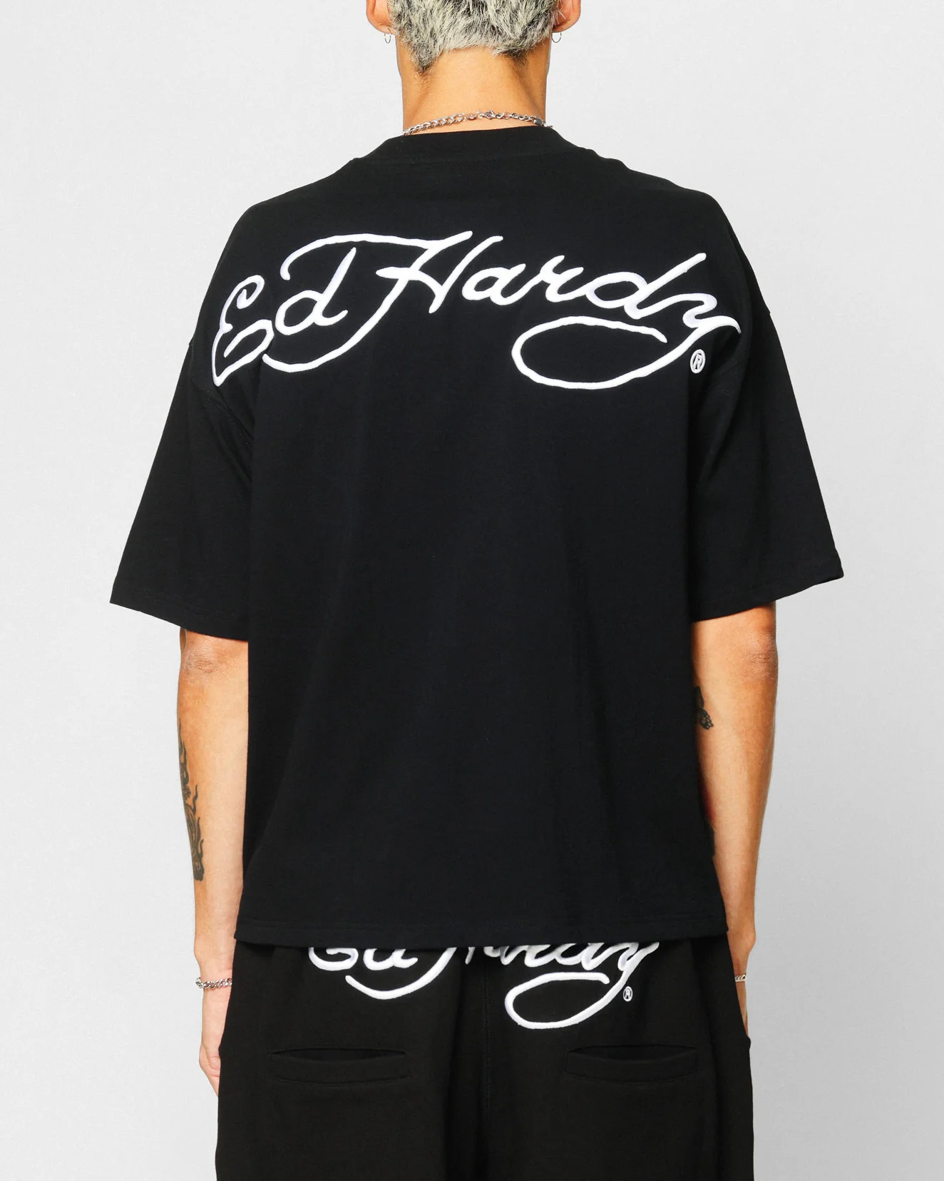 Ed Hardy Dragon Oversized T-Shirt Black - Image 3