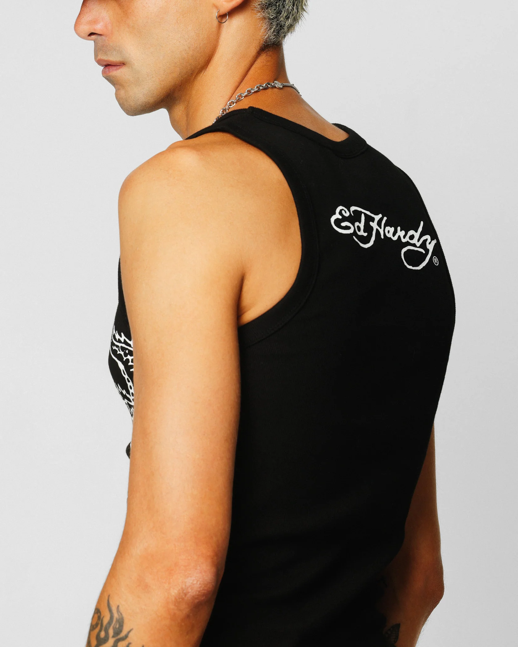 Ed Hardy Dragon Ribbed Muscle Singlet Black - Image 7