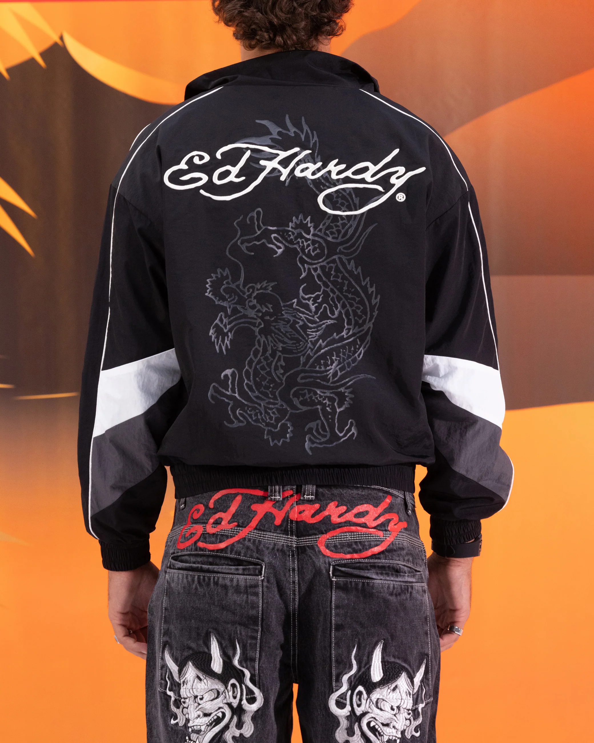 Ed Hardy Dragon Track Jacket Black - Image 2