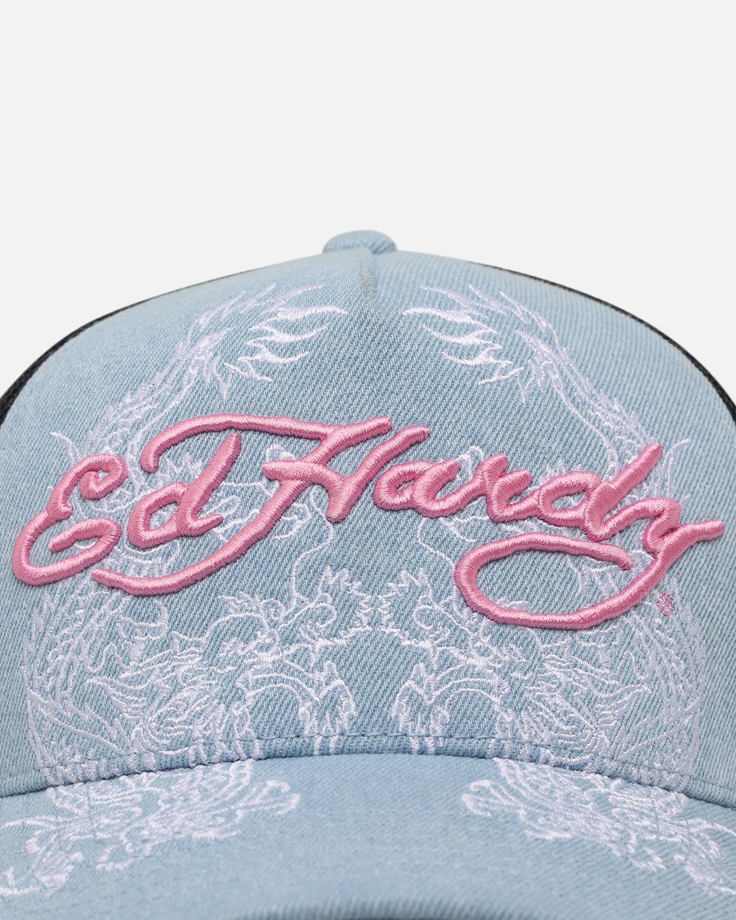 Ed Hardy Dragon Trucker Snapback Light Denim - Image 5