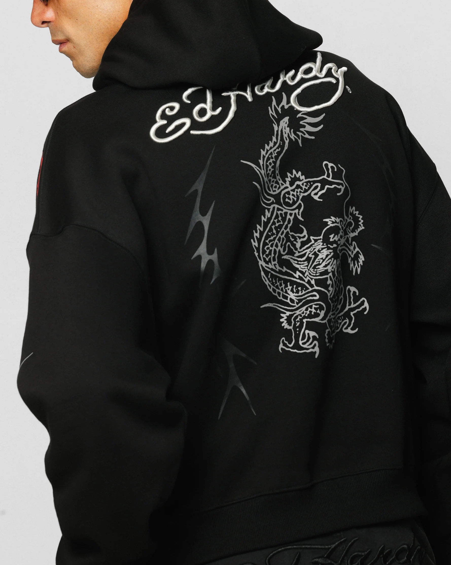Ed Hardy Electric Hoodie Black - Image 8