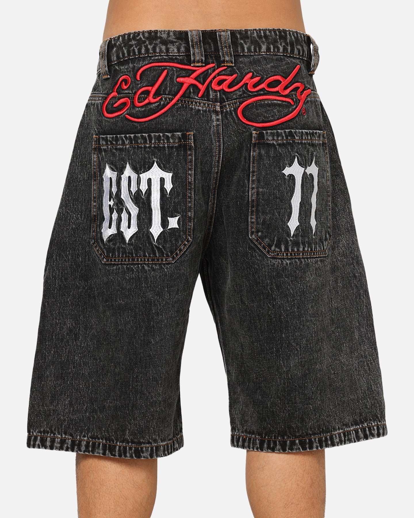 Ed Hardy Established 77 Denim Jorts Black - Image 8