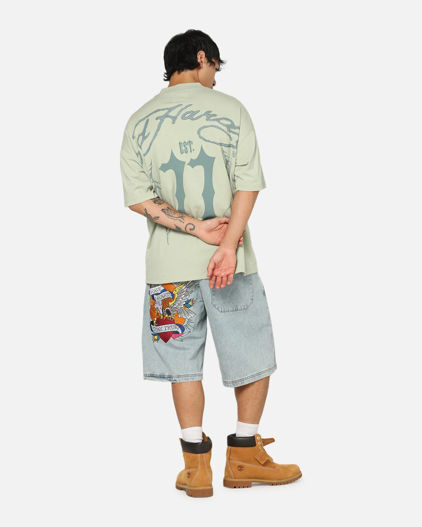 Ed Hardy Established 77 T-Shirt Sage - Image 3