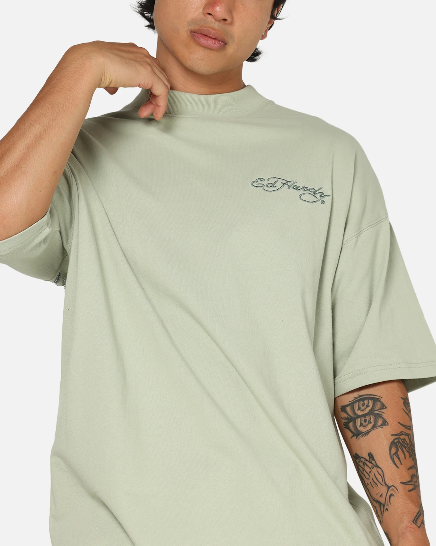 Ed Hardy Established 77 T-Shirt Sage - Image 8