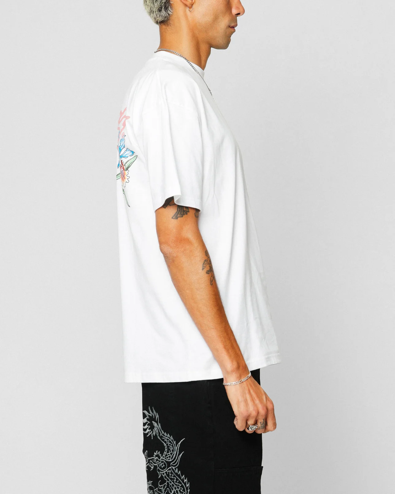 Ed Hardy Flowers T-Shirt White - Image 5