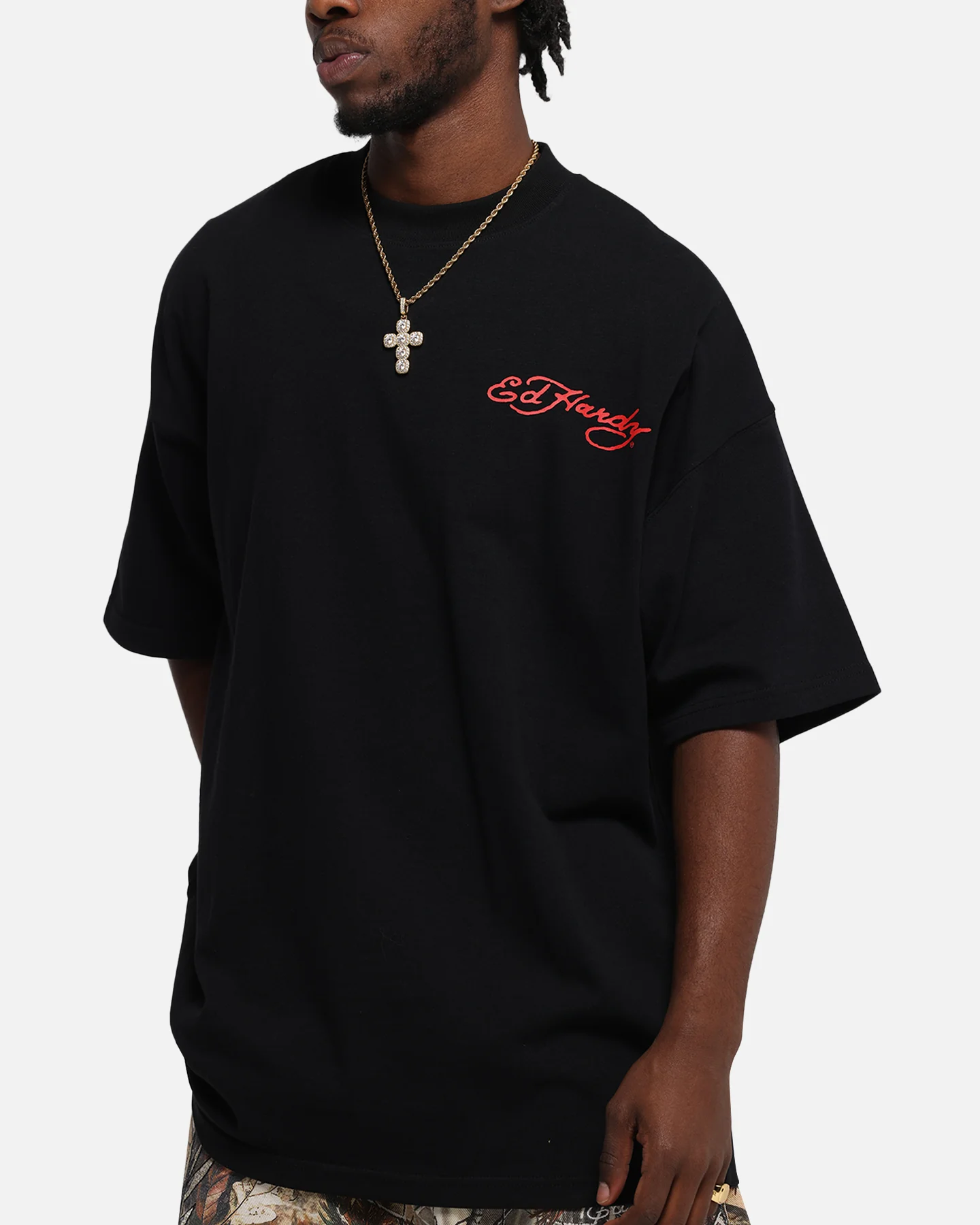 Ed Hardy Oversized Panther T-Shirt Black - Image 7