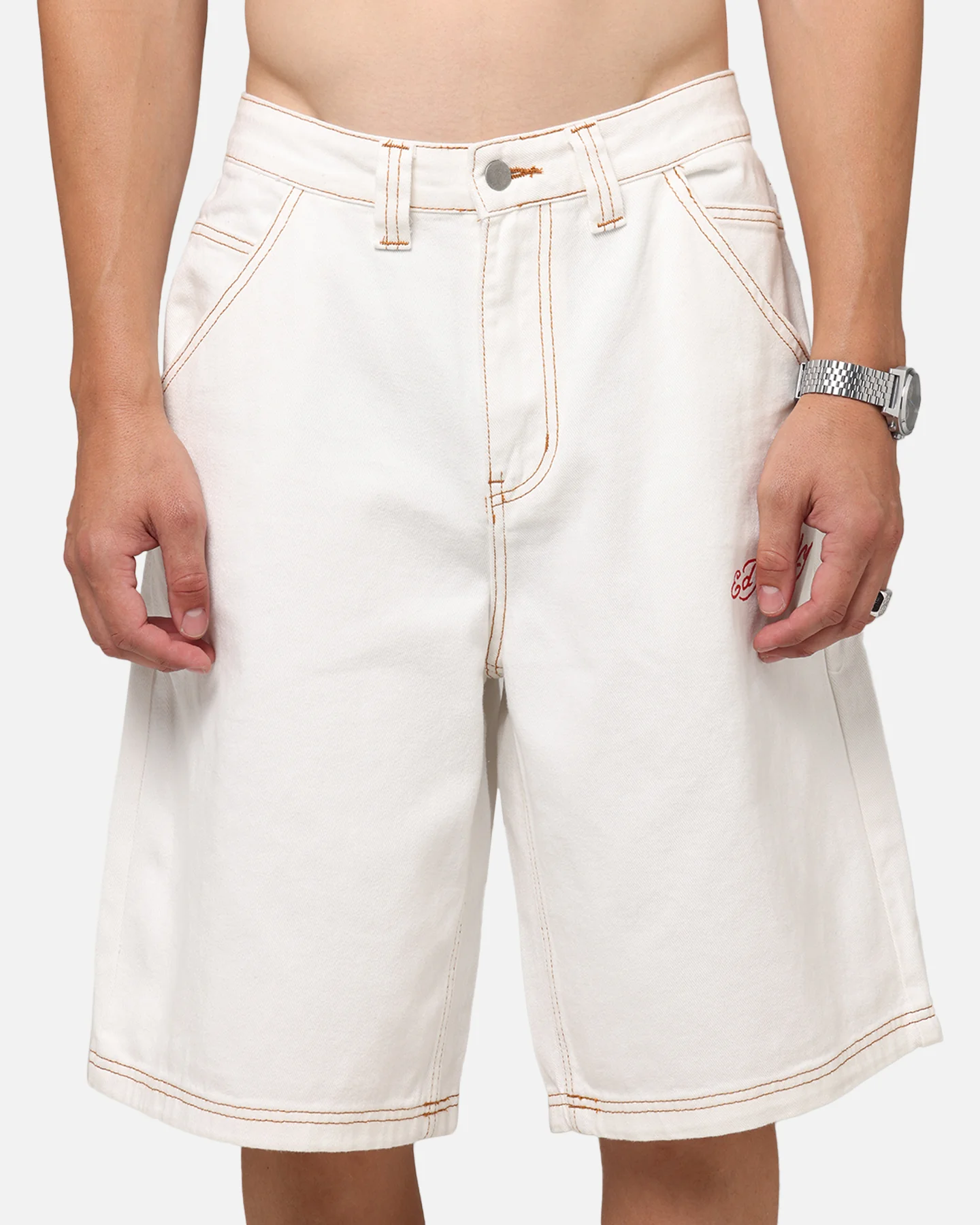 Ed Hardy Tiger Jorts Off White - Image 7