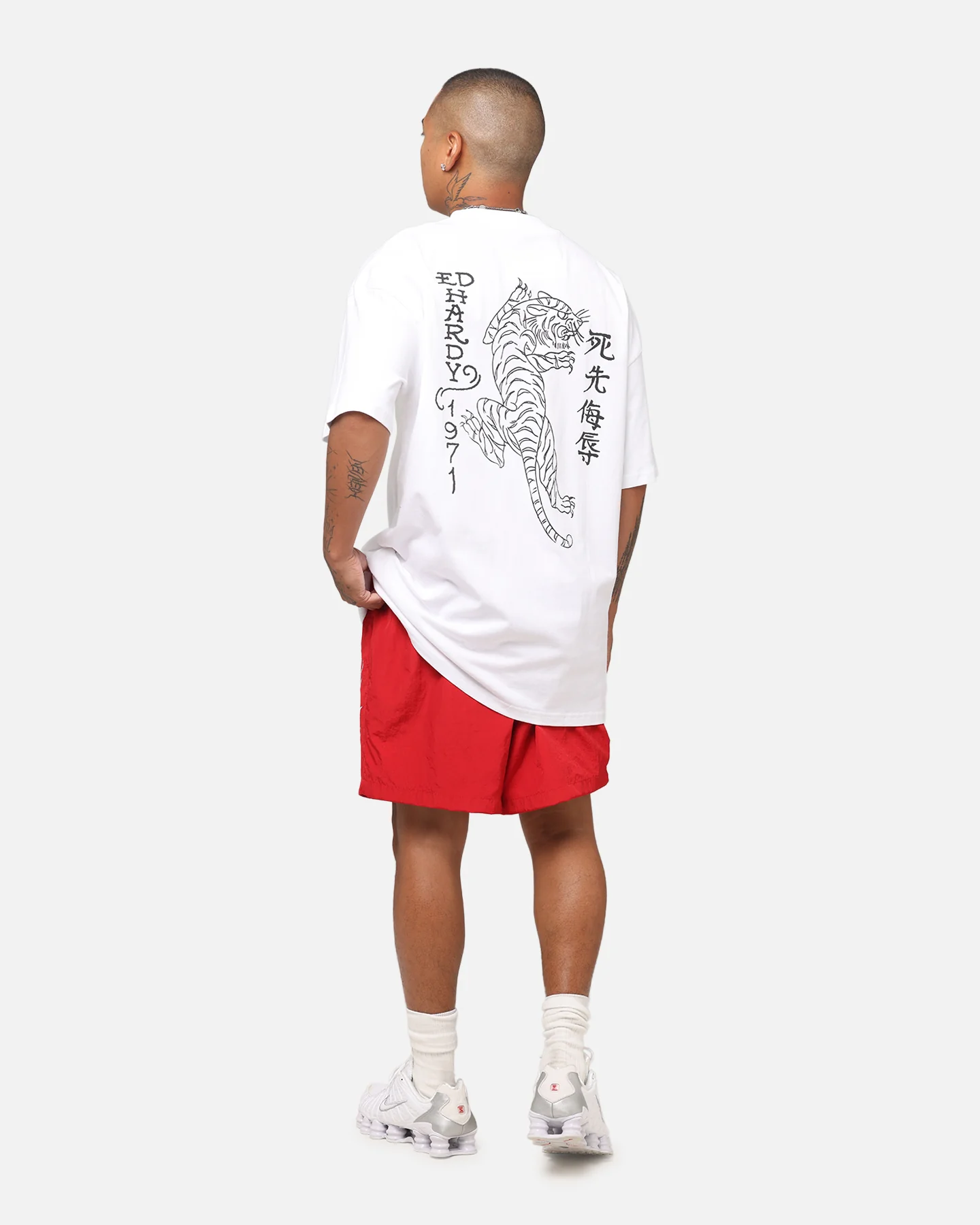 Ed Hardy Tiger Stamp T-Shirt White - Image 3