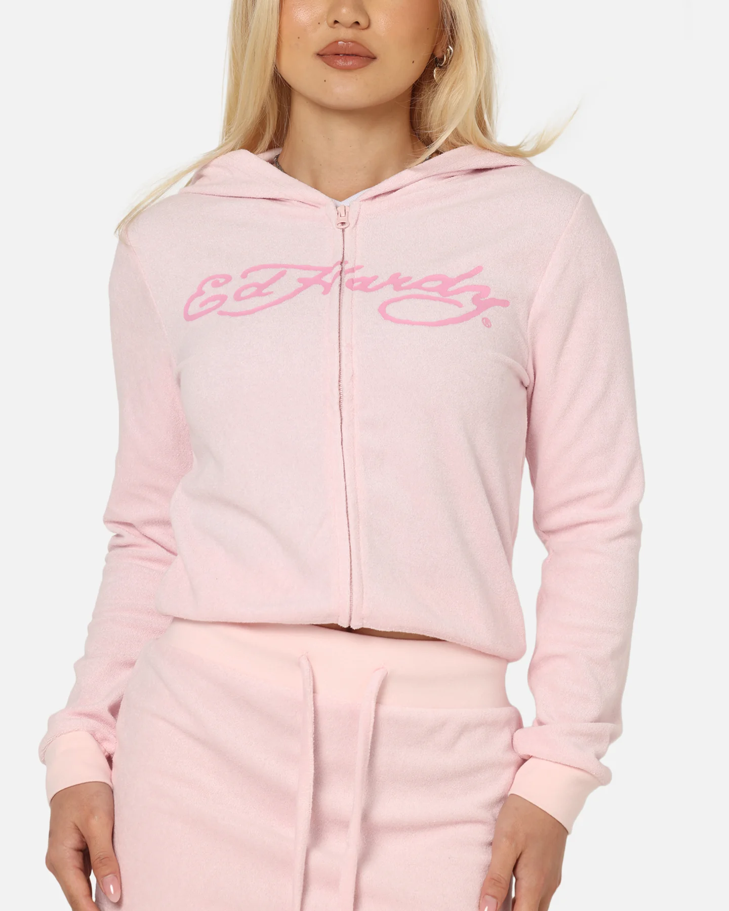Ed Hardy Women's Lounge Hoodie Pink - Image 6
