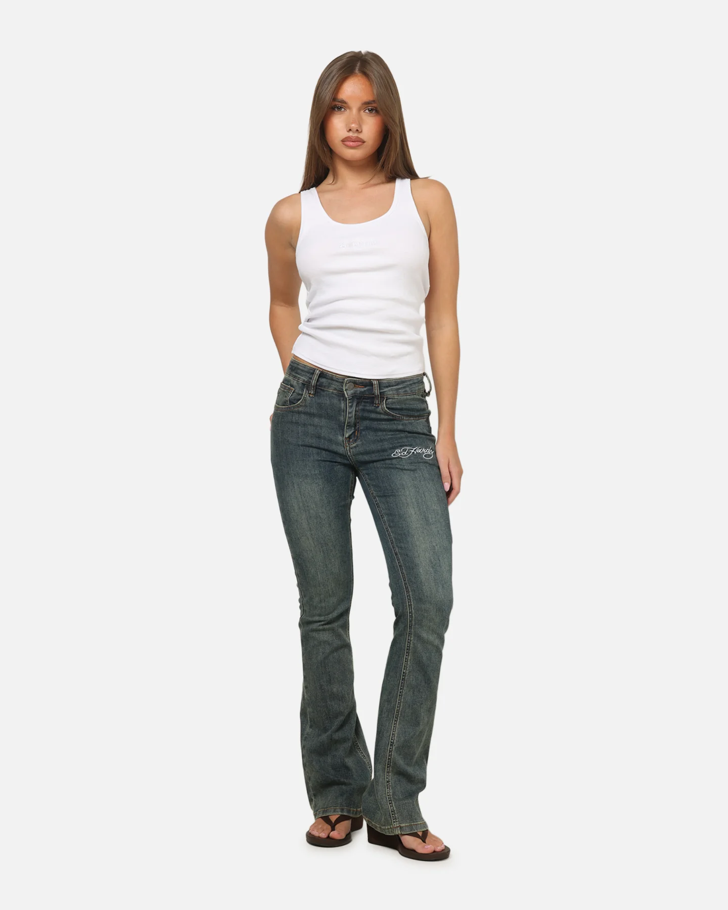 Ed Hardy Women's Signature Tank White - Image 2