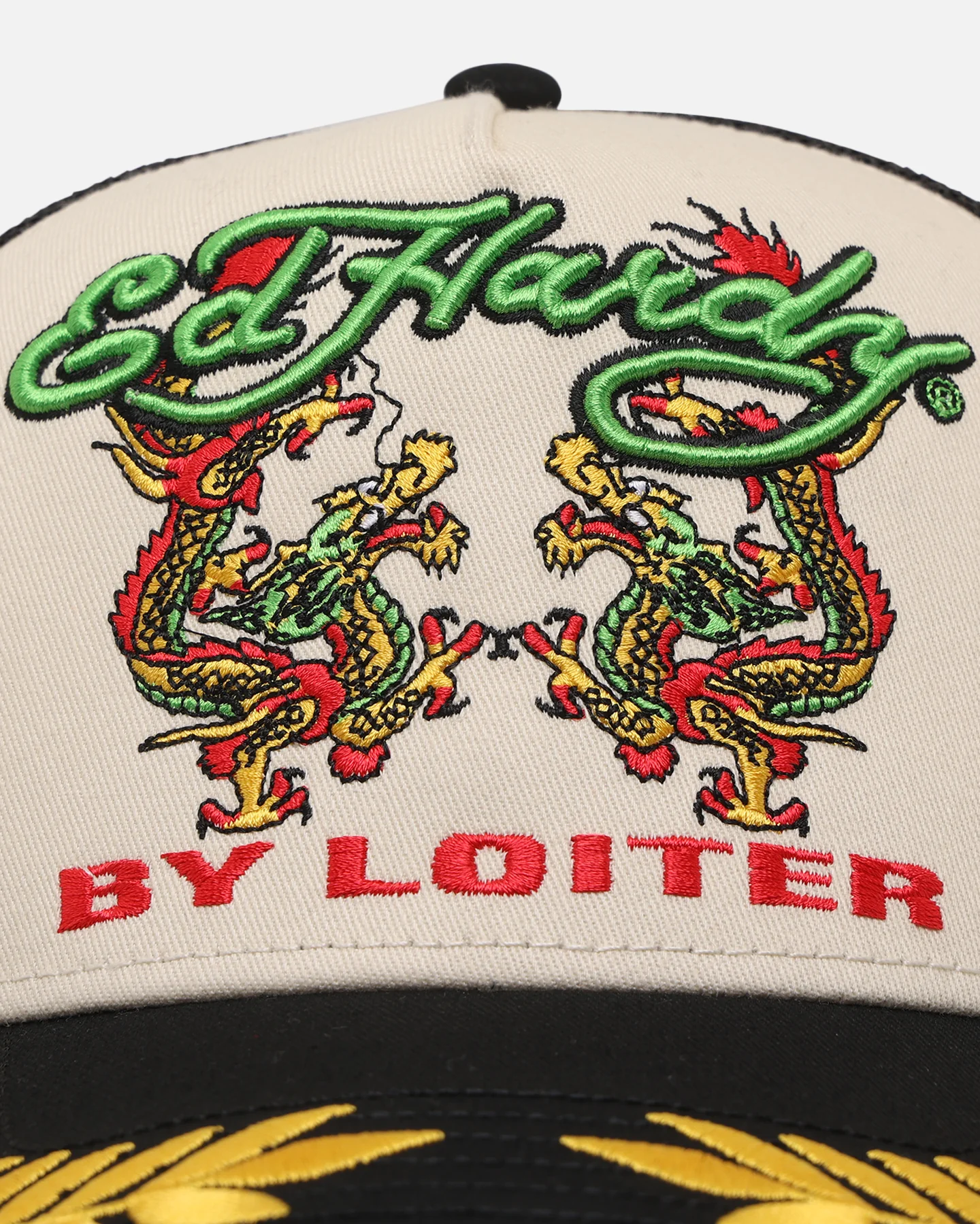 Ed Hardy X Loiter Trucker Snapback Black/White - Image 5
