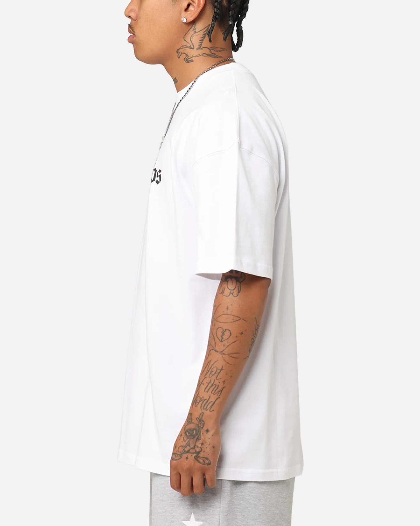 Elevn Clothing Co Triple Star T-Shirt White - Image 4
