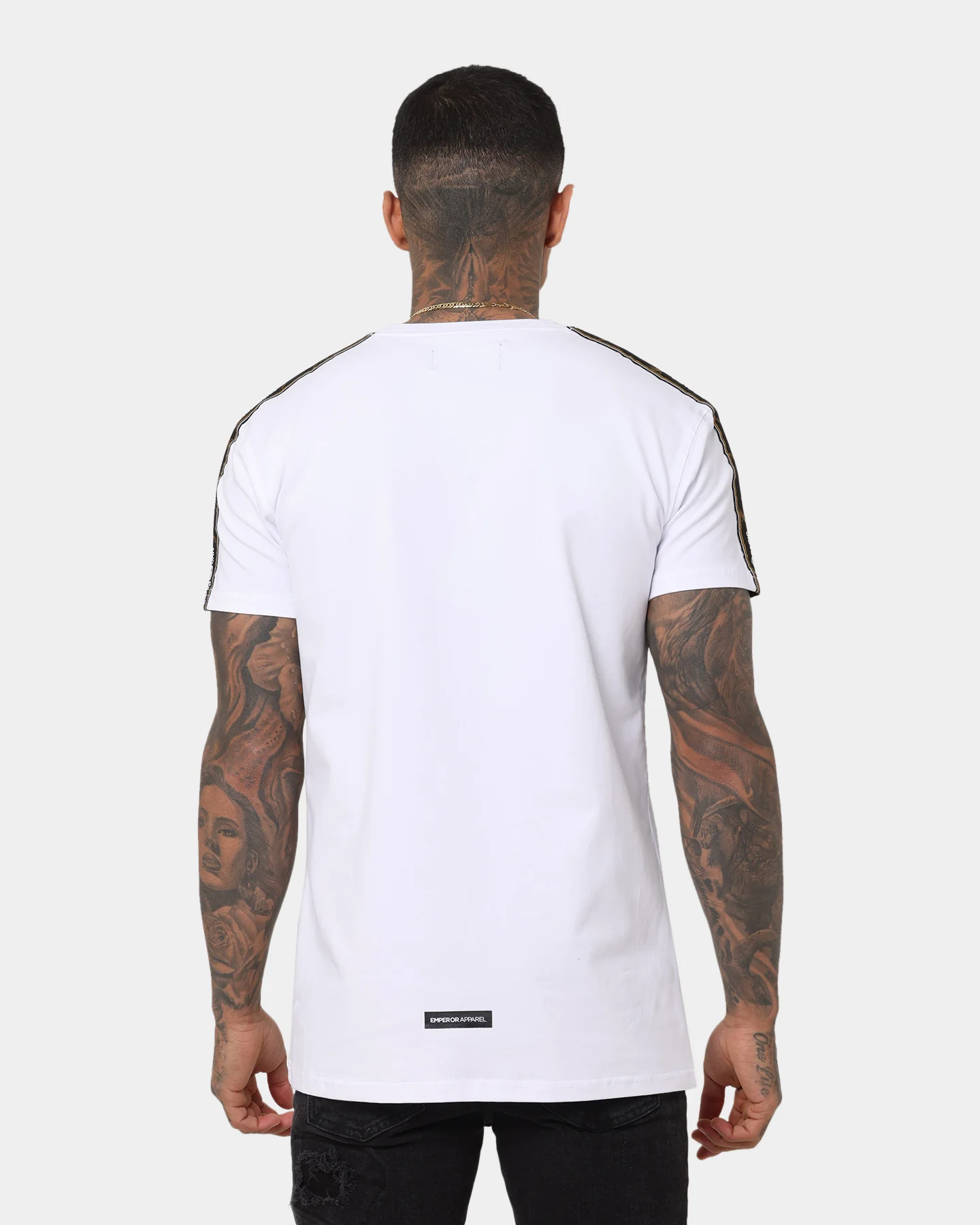 Emperor Apparel Nouveau Hustle Short Sleeve T-Shirt White/Black - Image 4