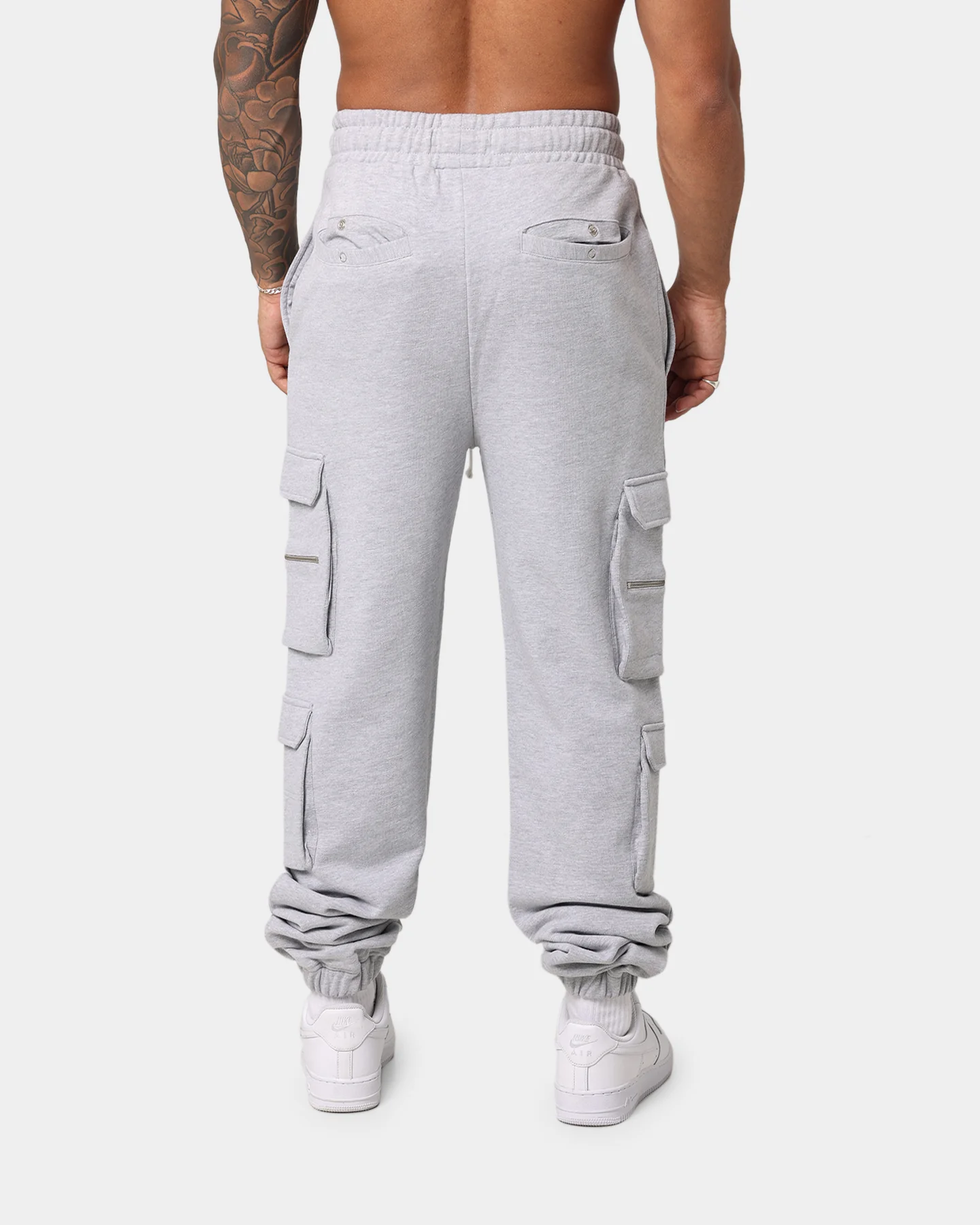 EN ES Cargo Track Pants Grey - Image 4
