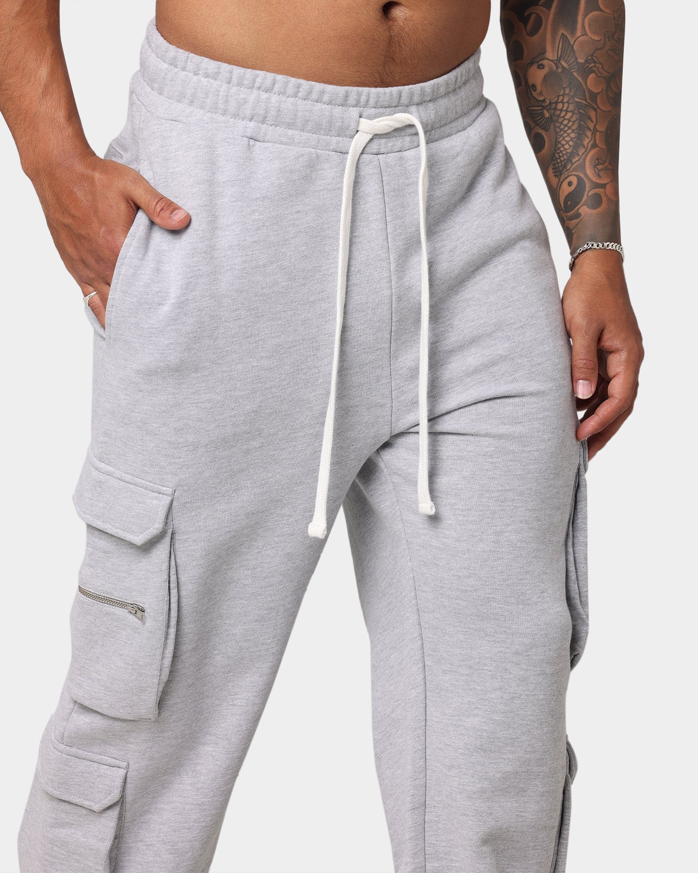 EN ES Cargo Track Pants Grey - Image 7