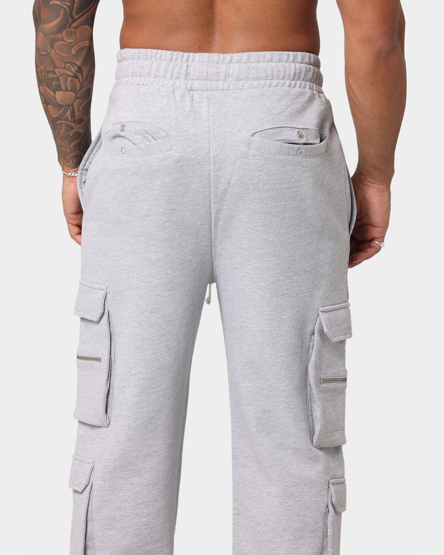 EN ES Cargo Track Pants Grey - Image 8