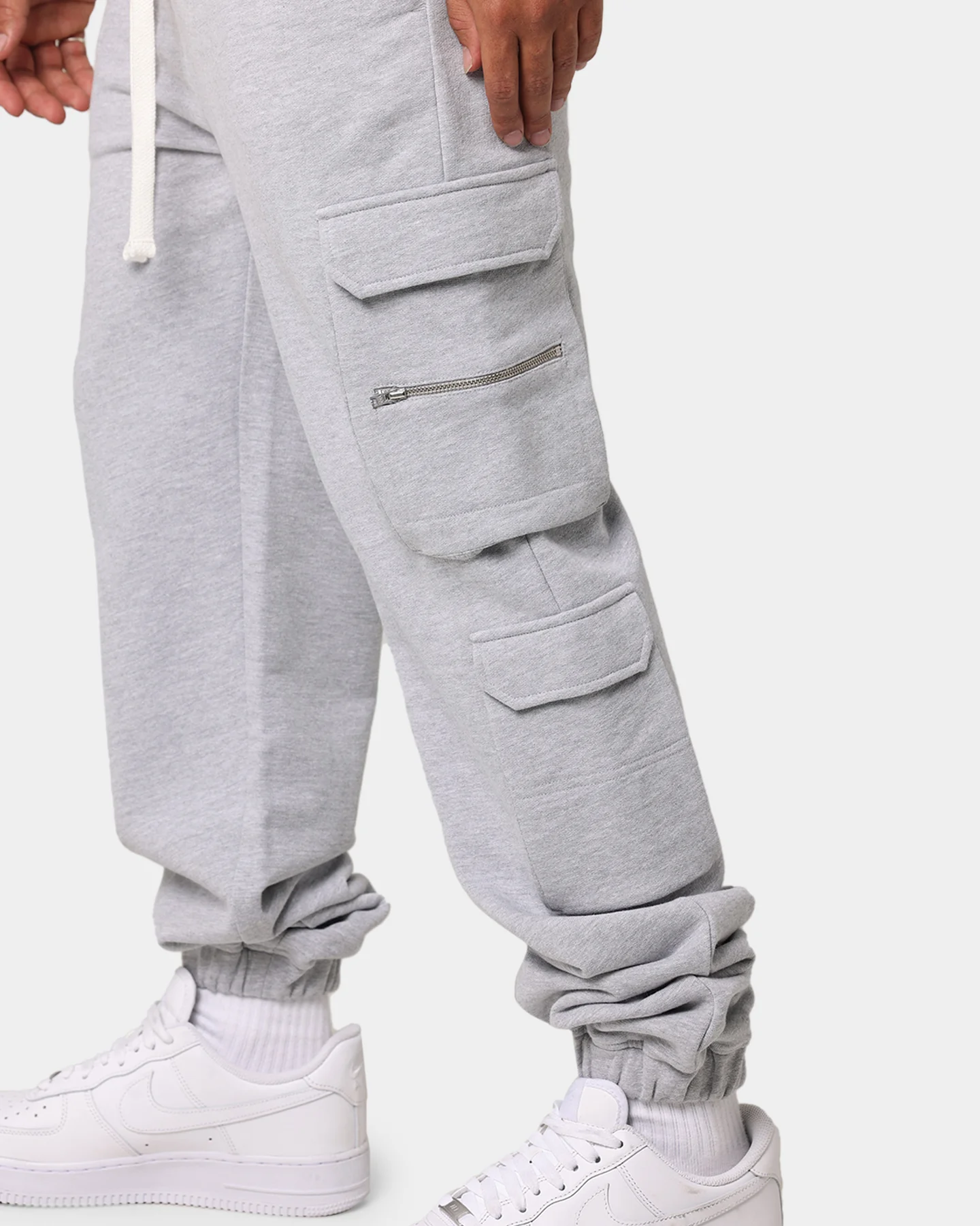 EN ES Cargo Track Pants Grey - Image 9