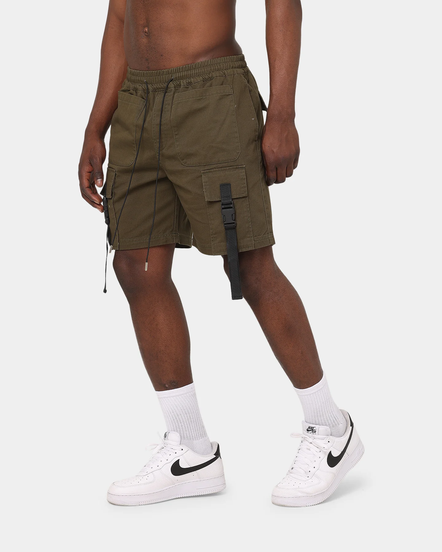 EN ES Minister Utility Cargo Shorts Khaki - Image 6