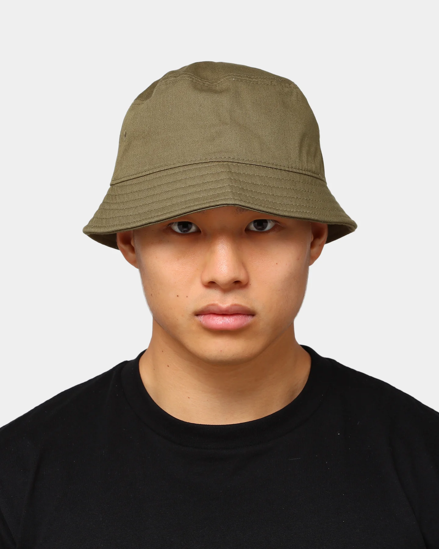 EN ES Plain Bucket Hat Black Olive - Image 2