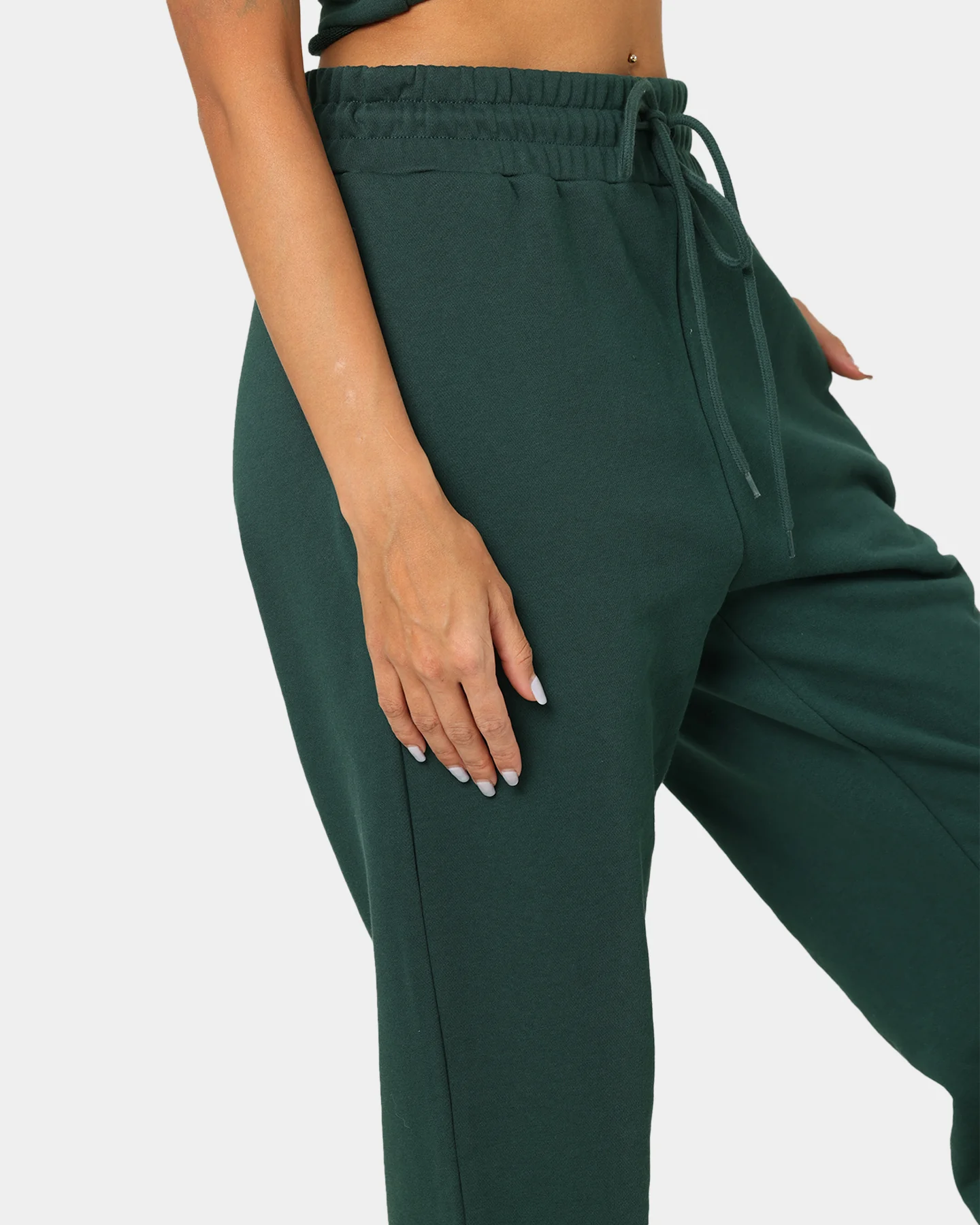 EN ES Women's Mason Lace Up Track Pants Deep Teal - Image 7