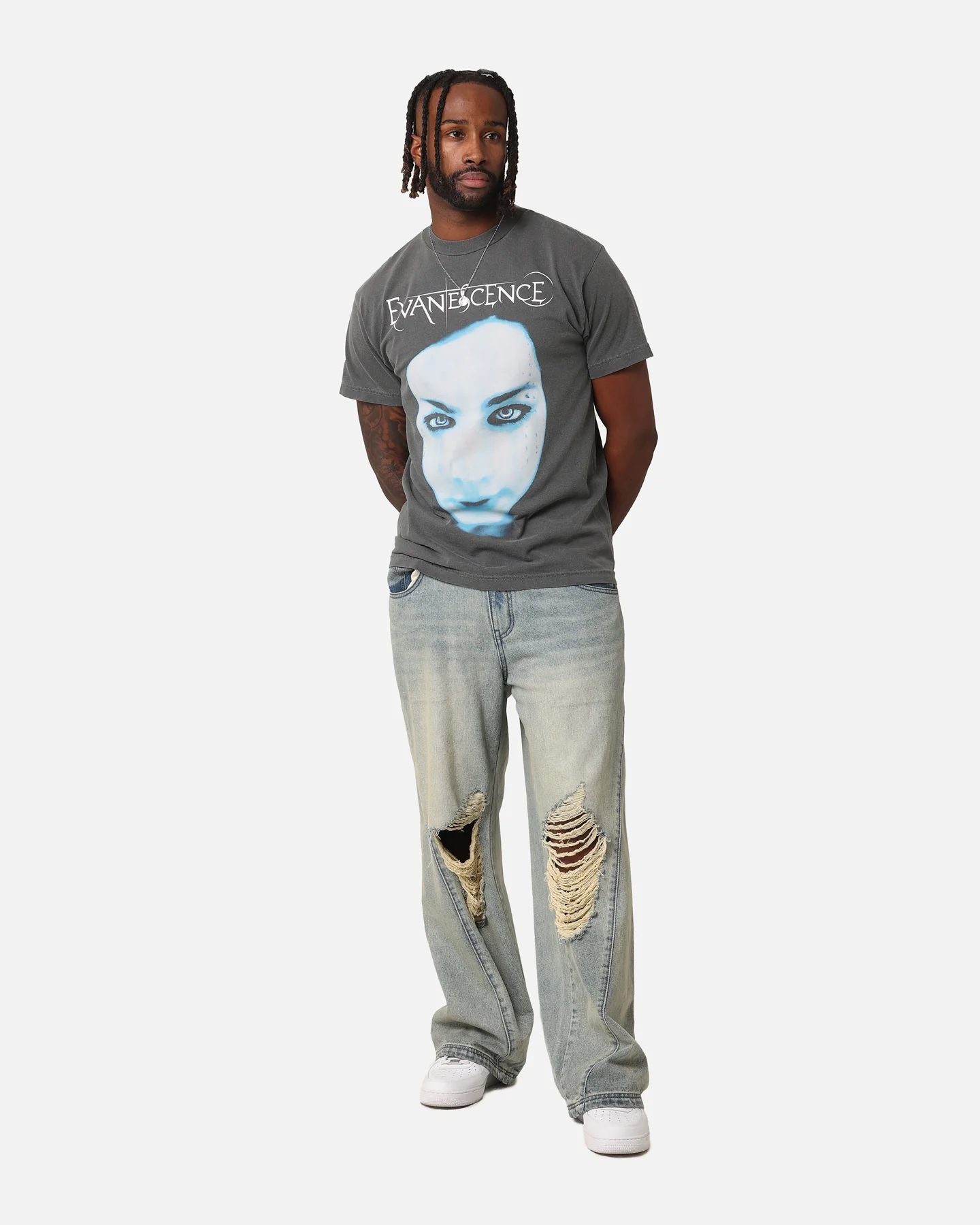 Evanescence Face T-Shirt Faded Black - Image 2